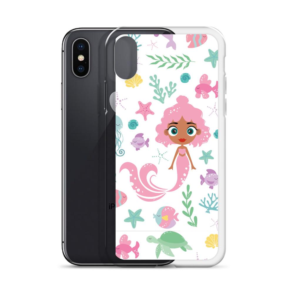 Kritter Mermaid Sea iPhone Case showcasing vibrant mermaid design with durable TPU and polycarbonate materials.