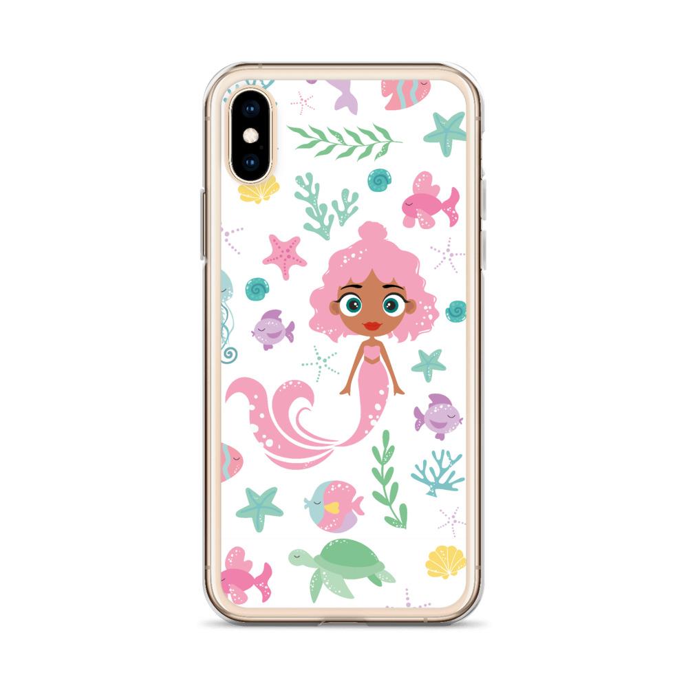 Kritter Mermaid Sea iPhone Case showcasing vibrant mermaid design with durable TPU and polycarbonate materials.