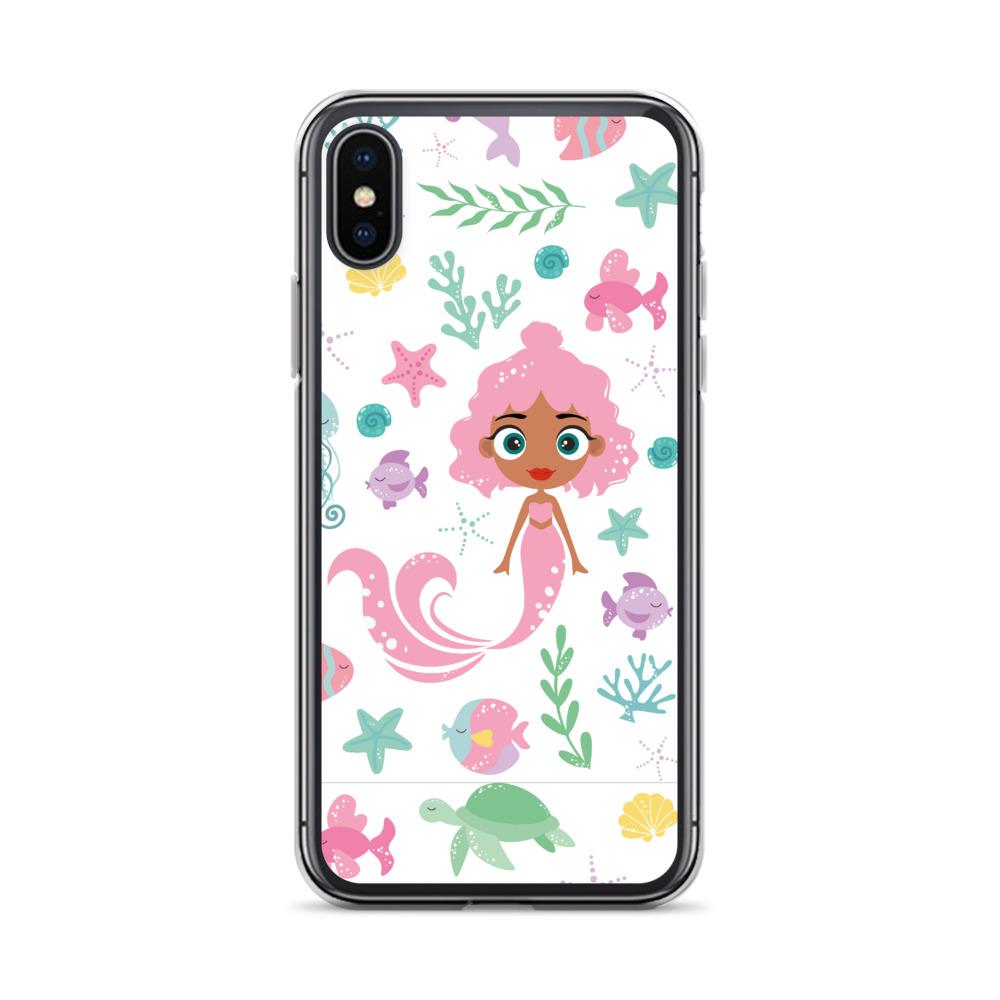 Kritter Mermaid Sea iPhone Case showcasing vibrant mermaid design with durable TPU and polycarbonate materials.