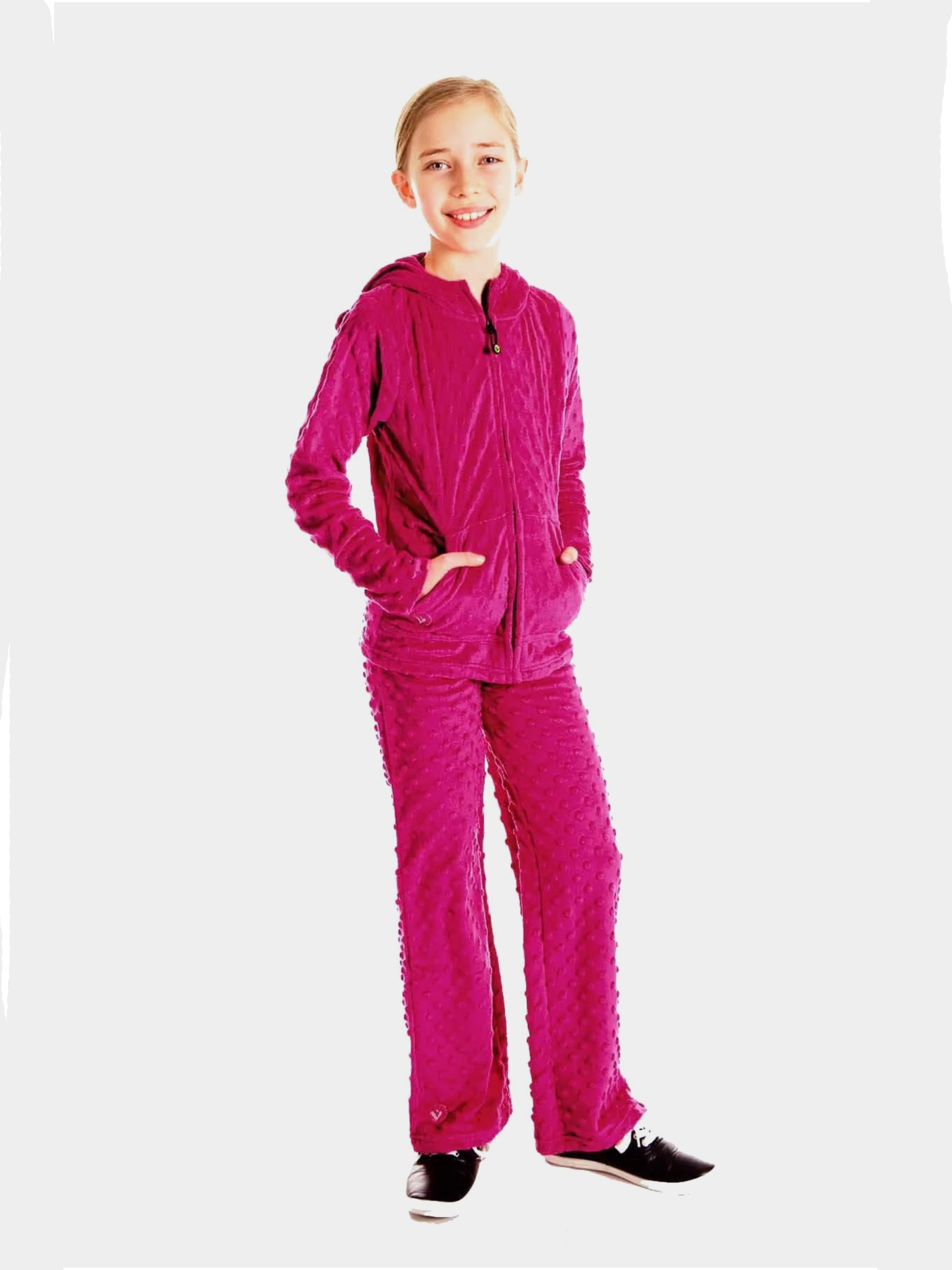 Minky Bubble Pant in Berry color, featuring a drawstring waistband and wide leg design, perfect for lounging.