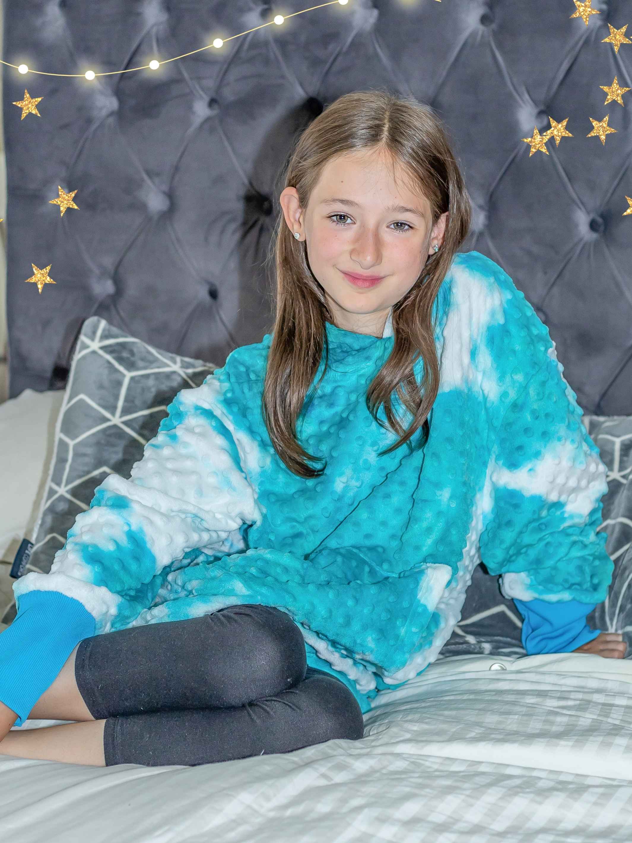 Mommy n Me Oversize Hoodie set in vibrant tie-dye colors, showcasing the plush minky fabric and oversized design for ultimate comfort.