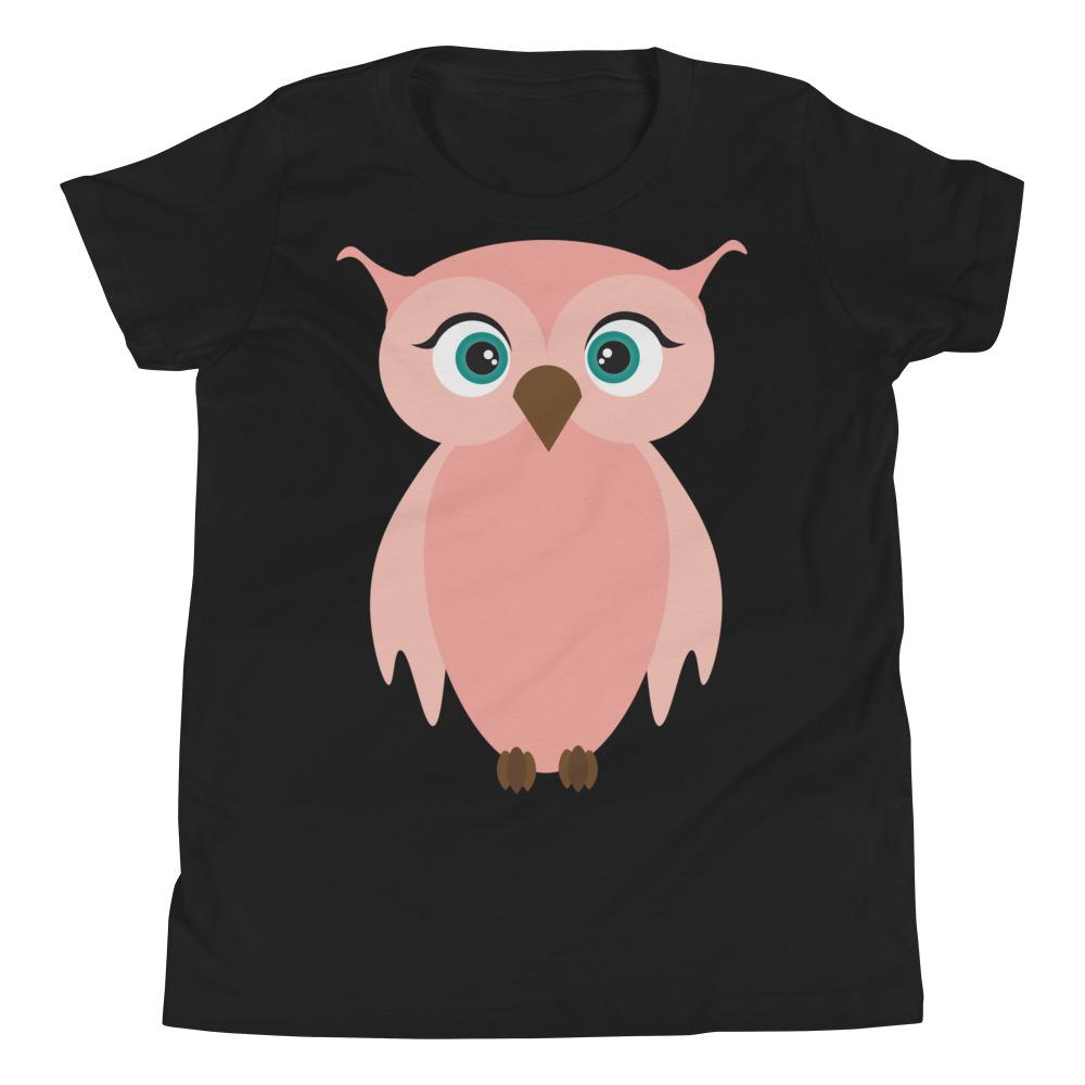 Owl Kritter Kids T-Shirt in soft jersey cotton, featuring a relaxed unisex fit and vibrant owl design.