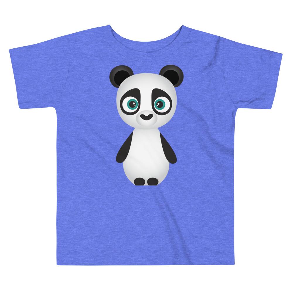 Panda Kritter Toddler T-shirt made of 100% cotton, featuring a cute panda design, perfect for toddlers aged 2 to 5.