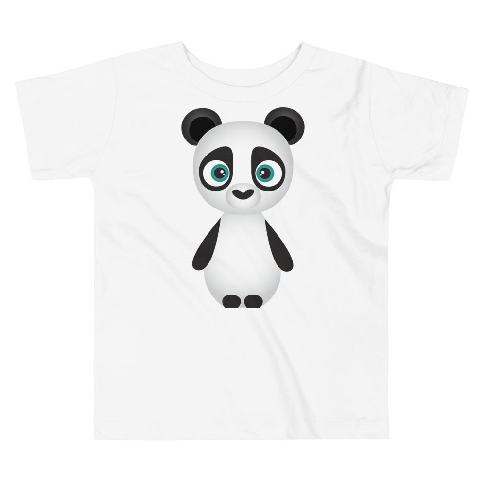 Panda Kritter Toddler T-shirt made of 100% cotton, featuring a cute panda design, perfect for toddlers aged 2 to 5.