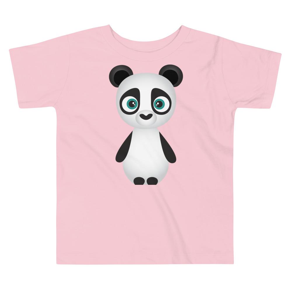 Panda Kritter Toddler T-shirt made of 100% cotton, featuring a cute panda design, perfect for toddlers aged 2 to 5.