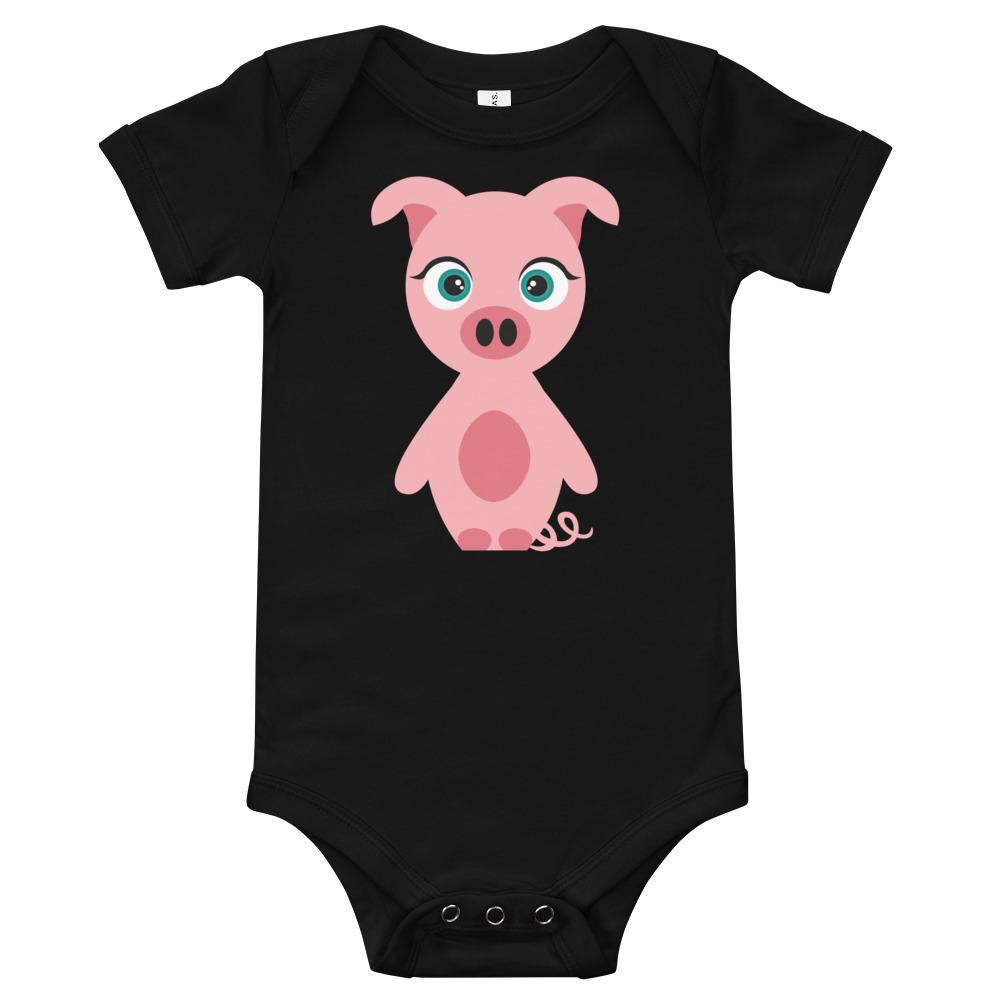 Adorable Pig Kritter Onesie made from soft cotton, featuring a cute pig design and comfortable snap closures.