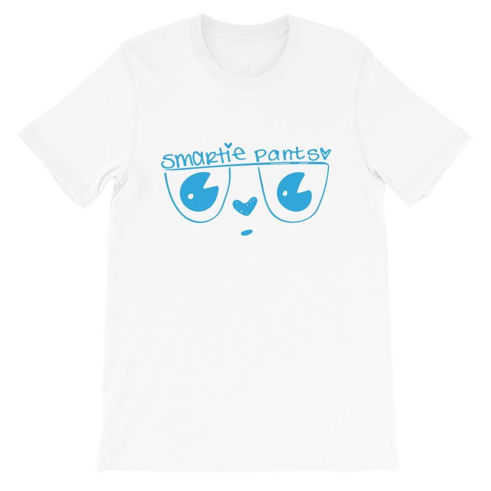 Smartie Pants Adult Unisex T-shirt in various colors, showcasing its soft fabric and comfortable fit.