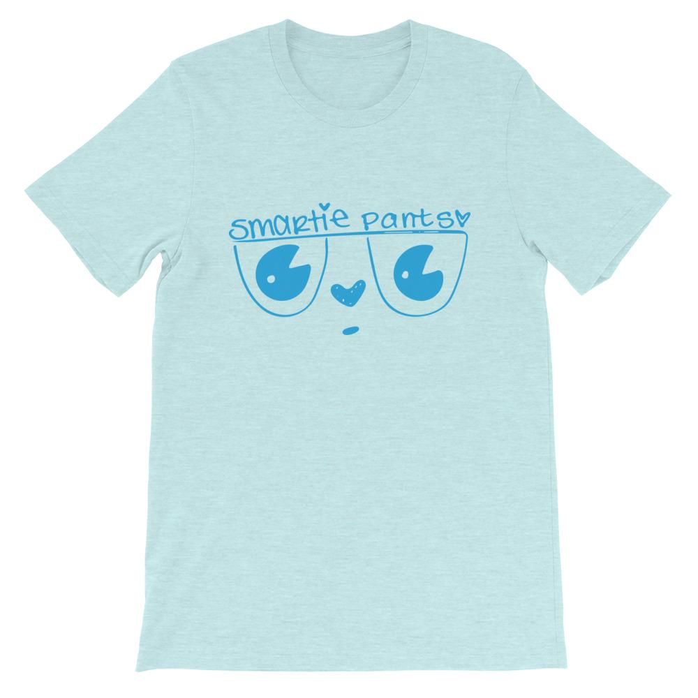 Smartie Pants Adult Unisex T-shirt in various colors, showcasing its soft fabric and comfortable fit.