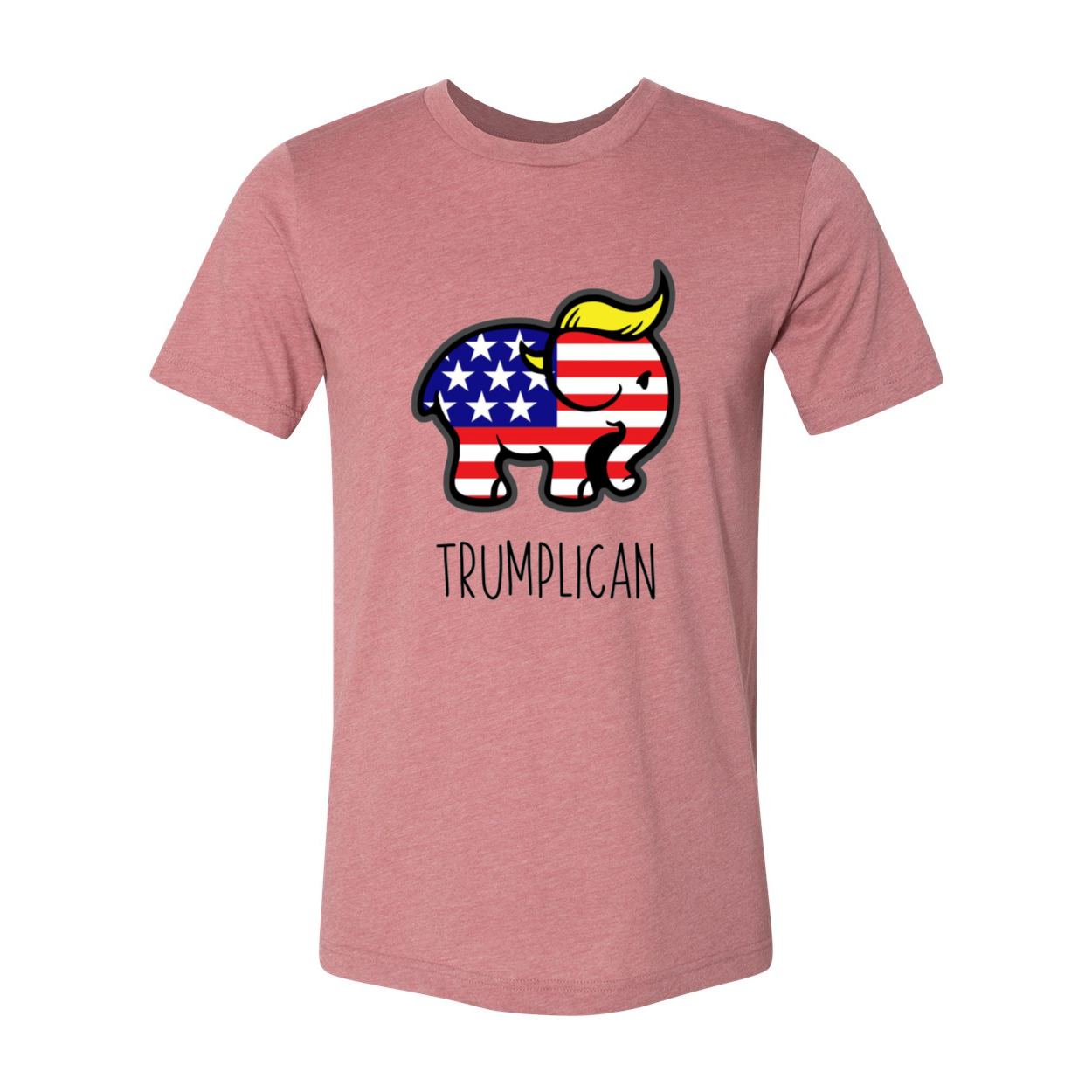 A comfortable unisex Trumplican Shirt made from ring spun cotton, featuring a crew neck and available in multiple colors and sizes.