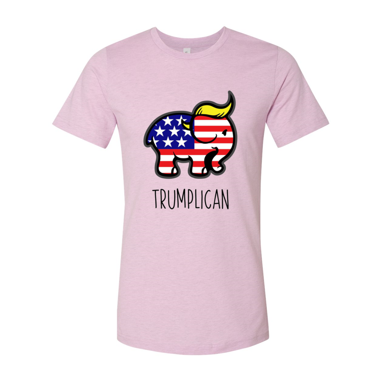 A comfortable unisex Trumplican Shirt made from ring spun cotton, featuring a crew neck and available in multiple colors and sizes.