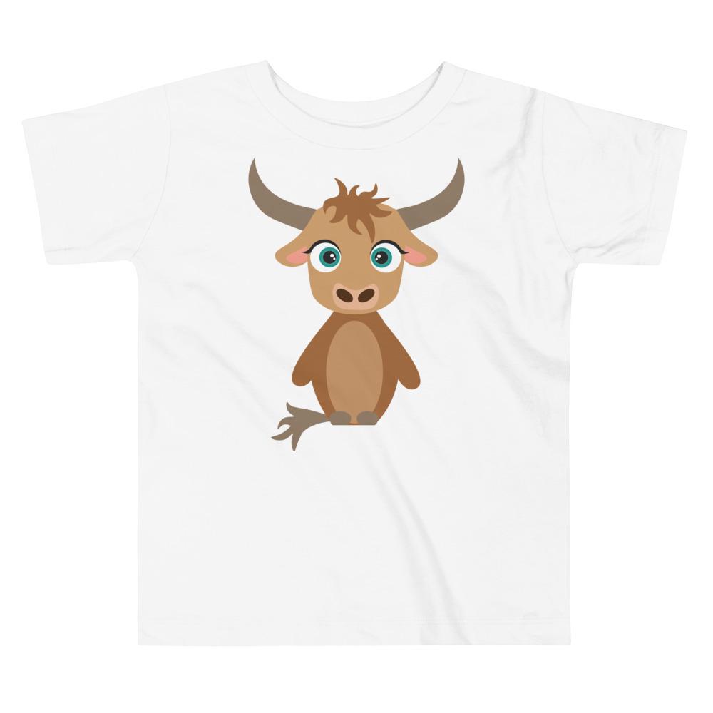 Yak Kritter Toddler T-shirt made of 100% cotton, featuring a relaxed fit and playful design, perfect for young children.