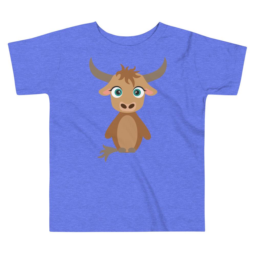 Yak Kritter Toddler T-shirt made of 100% cotton, featuring a relaxed fit and playful design, perfect for young children.