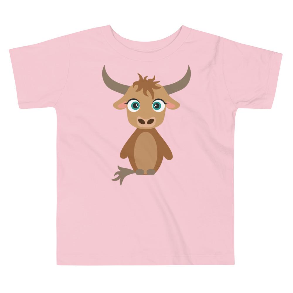 Yak Kritter Toddler T-shirt made of 100% cotton, featuring a relaxed fit and playful design, perfect for young children.