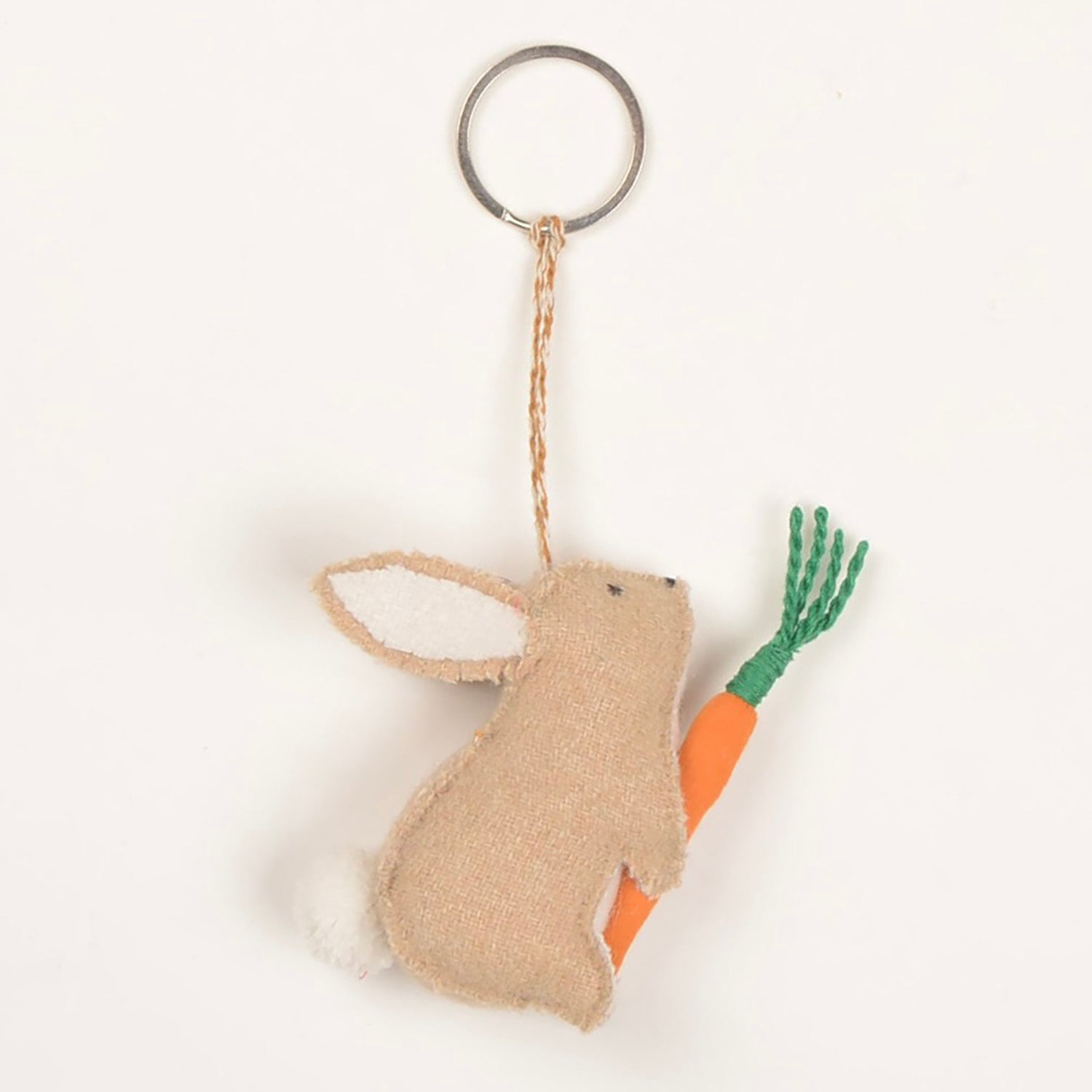 KC_JODIE_01 Key Chain handcrafted from waste fabric by Afghan artisans, featuring a unique design and a lead-free nickel-coated metal ring.