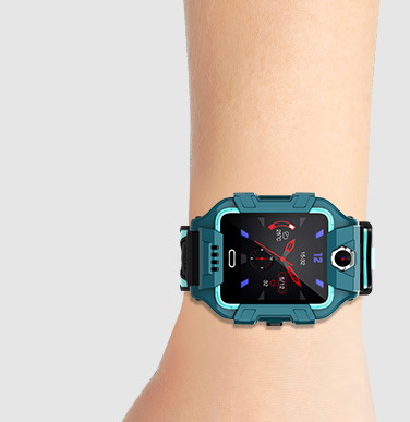 Kids Smart Watch in Flash Green color with dual cameras and colorful strap, designed for safety and fun.