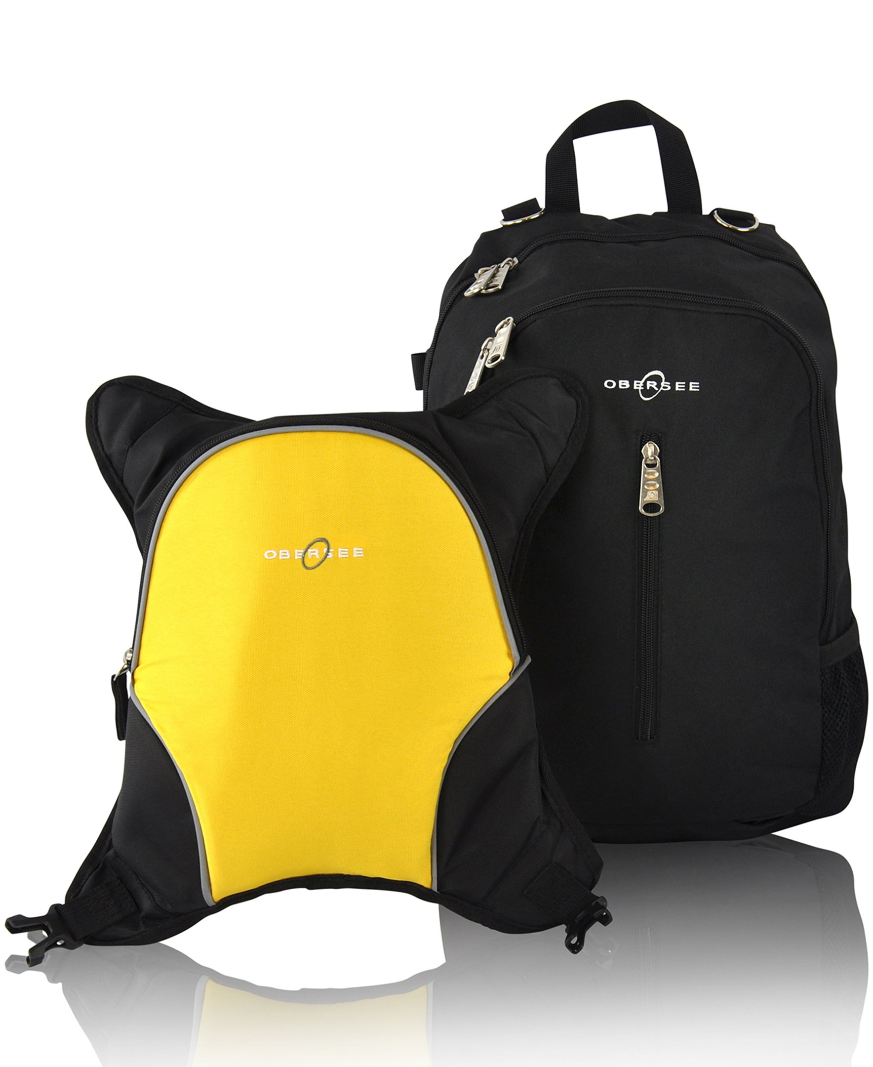 Obersee Rio Diaperbag Backpack in various colors with detachable cooler and changing mat, showcasing its spacious compartments and ergonomic design.