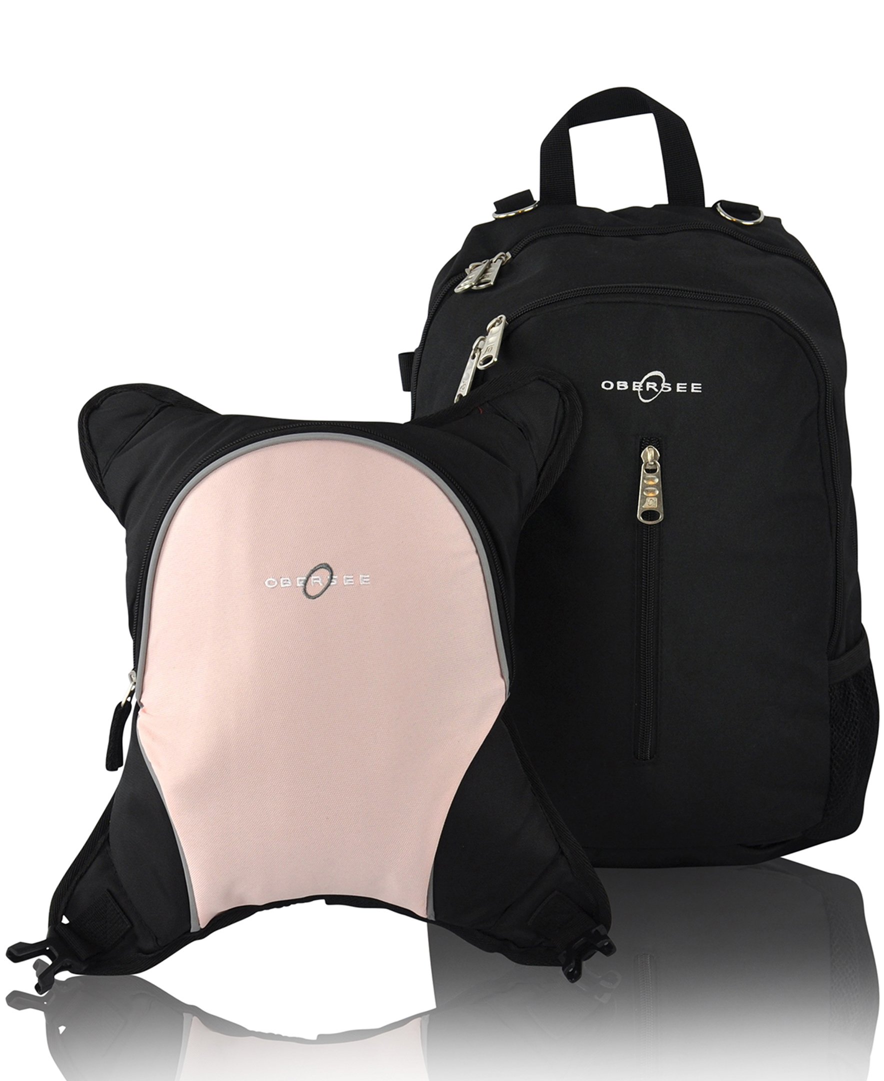 Obersee Rio Diaperbag Backpack in various colors with detachable cooler and changing mat, showcasing its spacious compartments and ergonomic design.