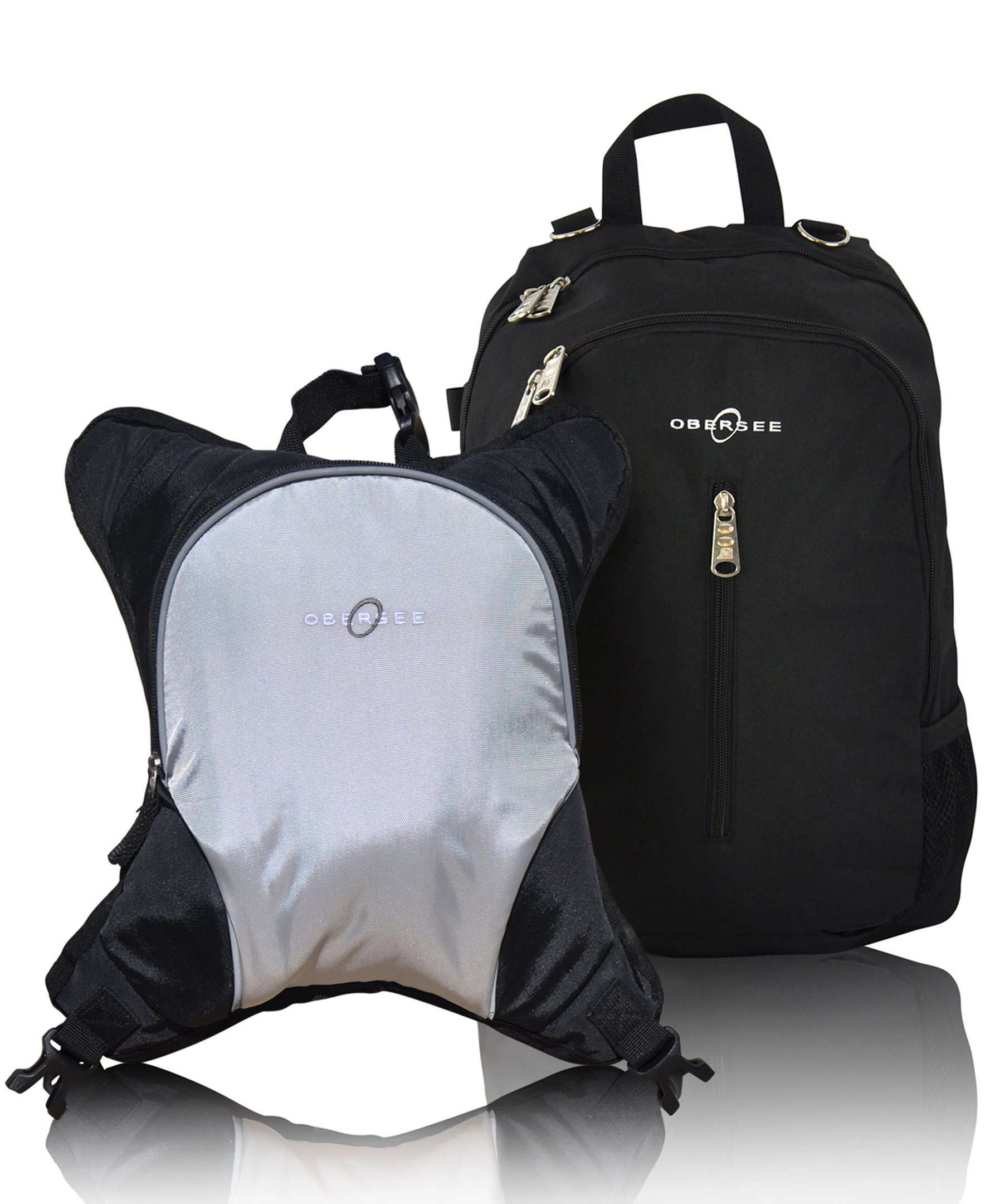 Obersee Rio Diaperbag Backpack in various colors with detachable cooler and changing mat, showcasing its spacious compartments and ergonomic design.