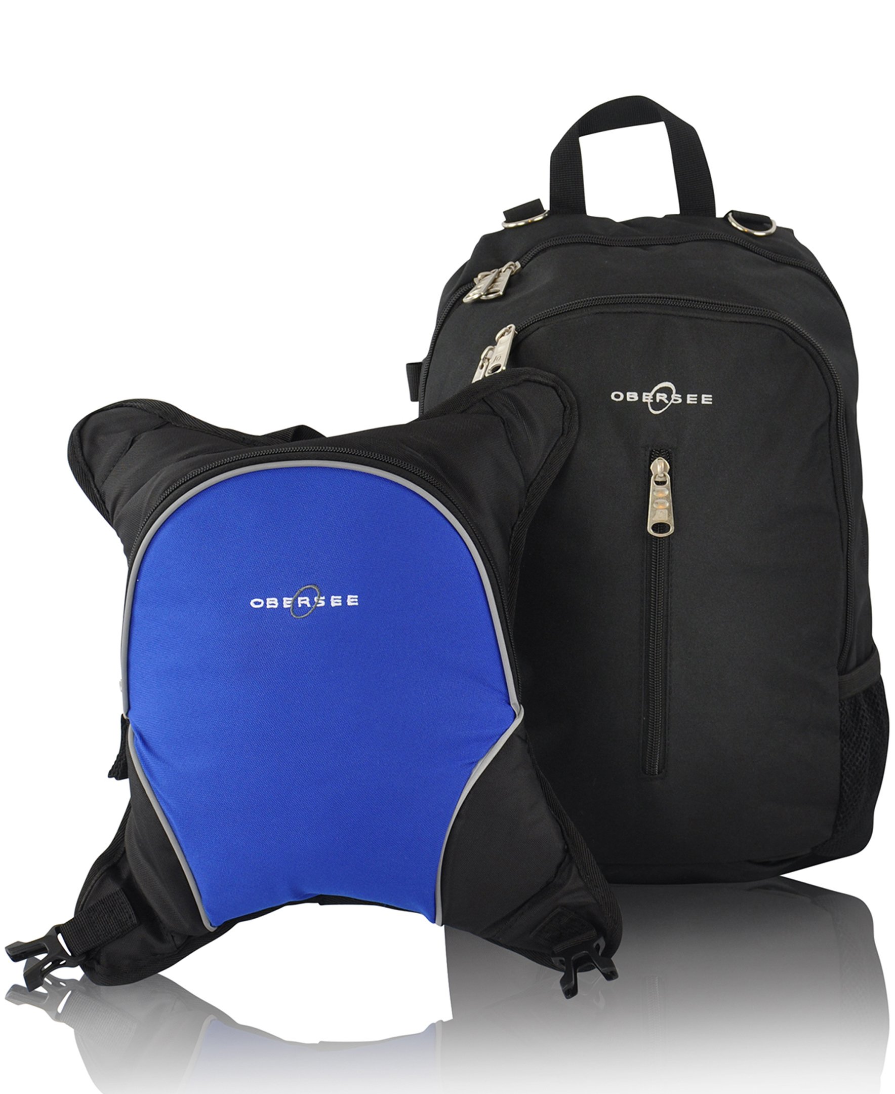 Obersee Rio Diaperbag Backpack in various colors with detachable cooler and changing mat, showcasing its spacious compartments and ergonomic design.