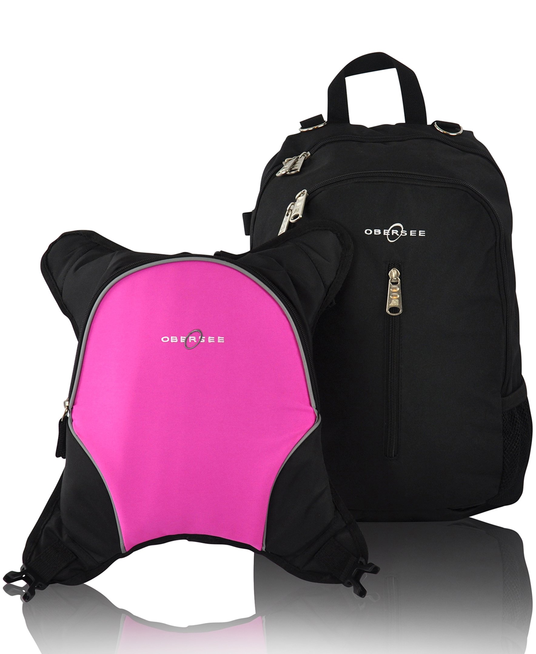 Obersee Rio Diaperbag Backpack in various colors with detachable cooler and changing mat, showcasing its spacious compartments and ergonomic design.