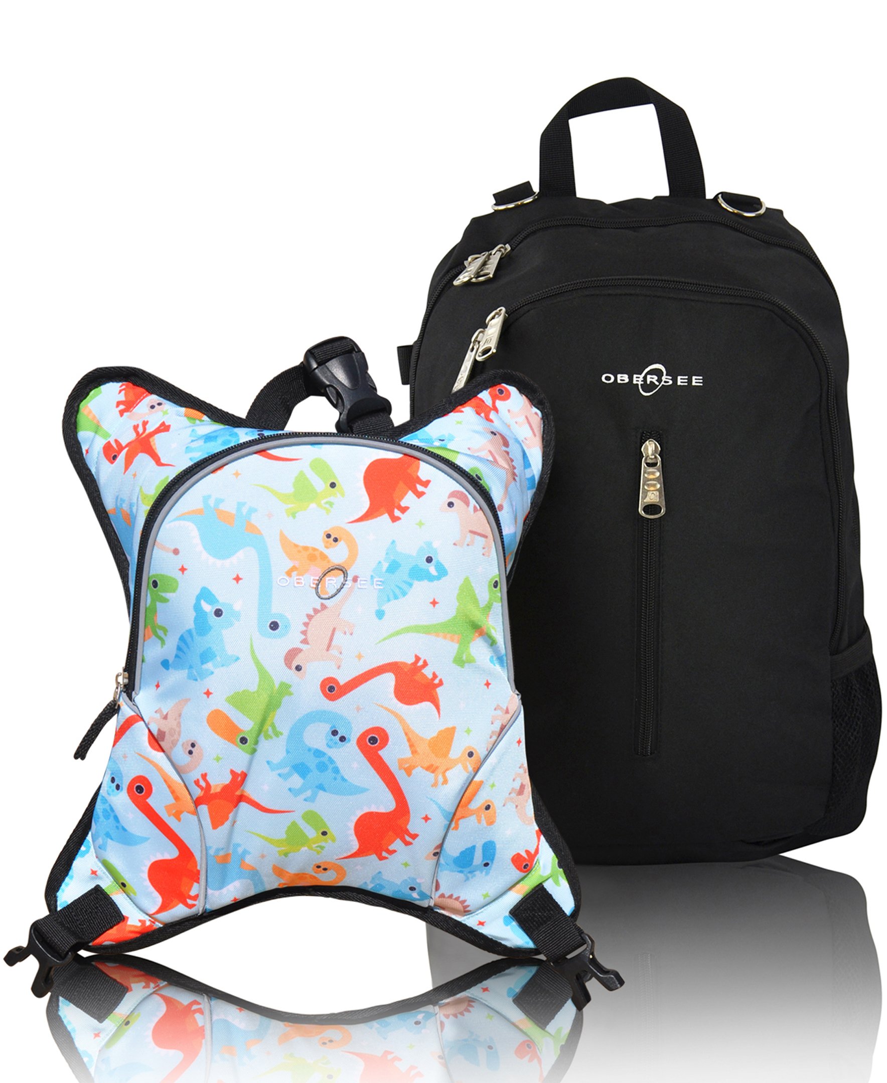 Obersee Rio Diaperbag Backpack in various colors with detachable cooler and changing mat, showcasing its spacious compartments and ergonomic design.