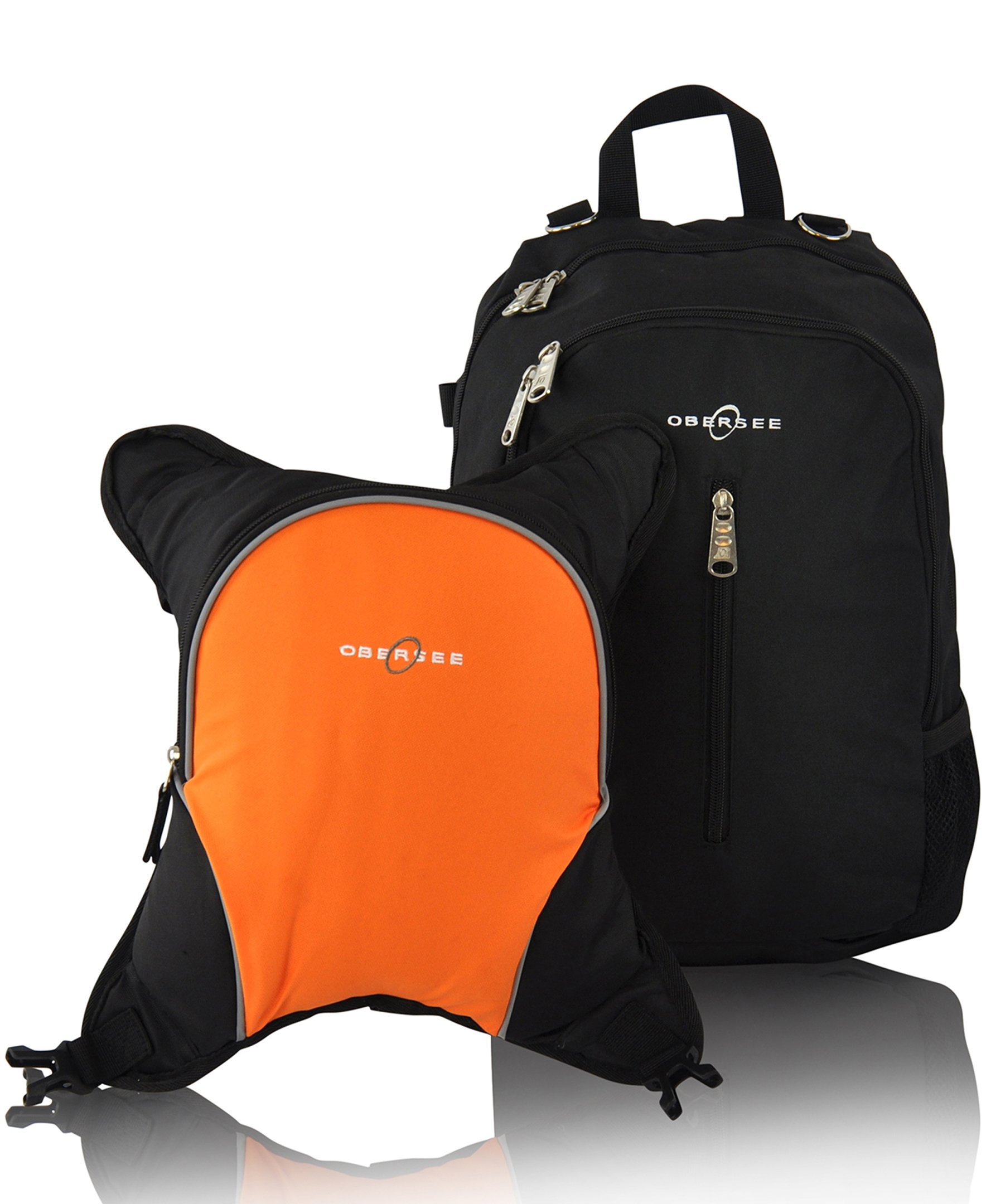 Obersee Rio Diaperbag Backpack in various colors with detachable cooler and changing mat, showcasing its spacious compartments and ergonomic design.