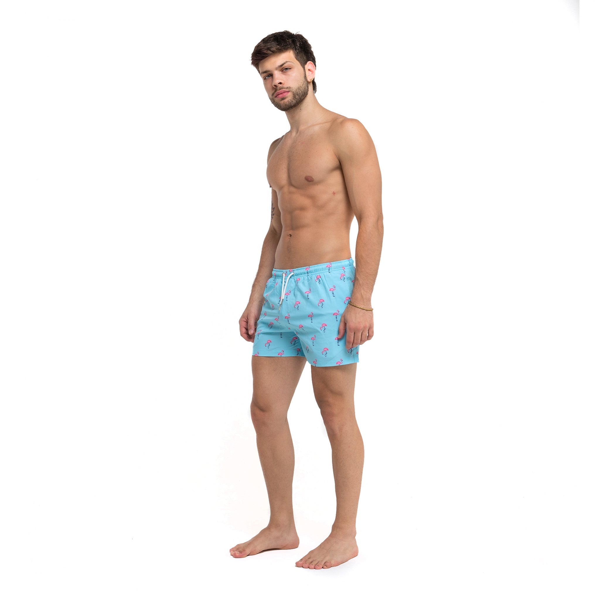 Flamazing 3.5" Swim Trunks in vibrant colors, showcasing a stylish design with a comfortable fit and eco-friendly materials.