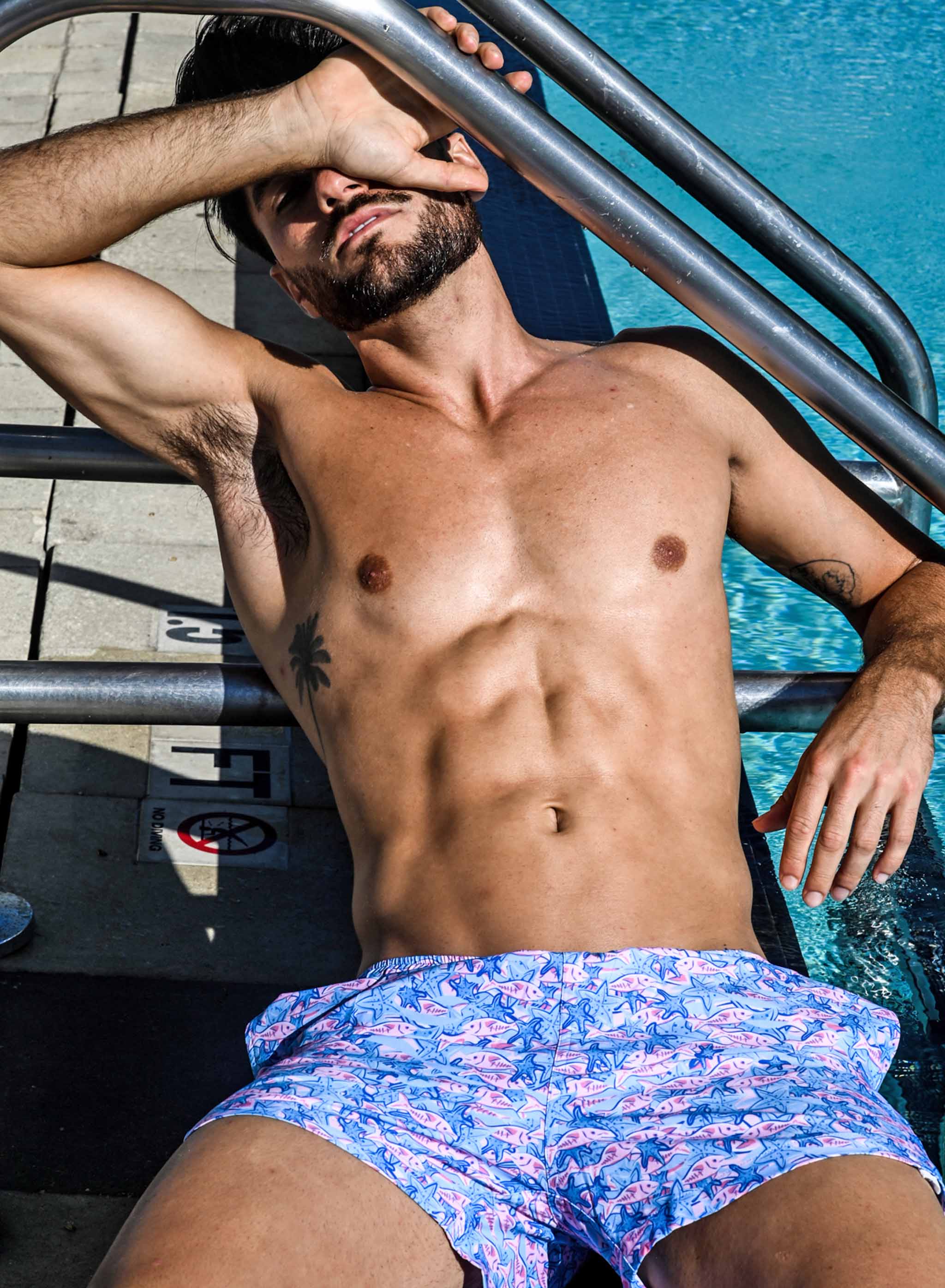 Starfish 3.5" Swim Trunks featuring a stylish design, eco-friendly materials, and a comfortable mesh liner.