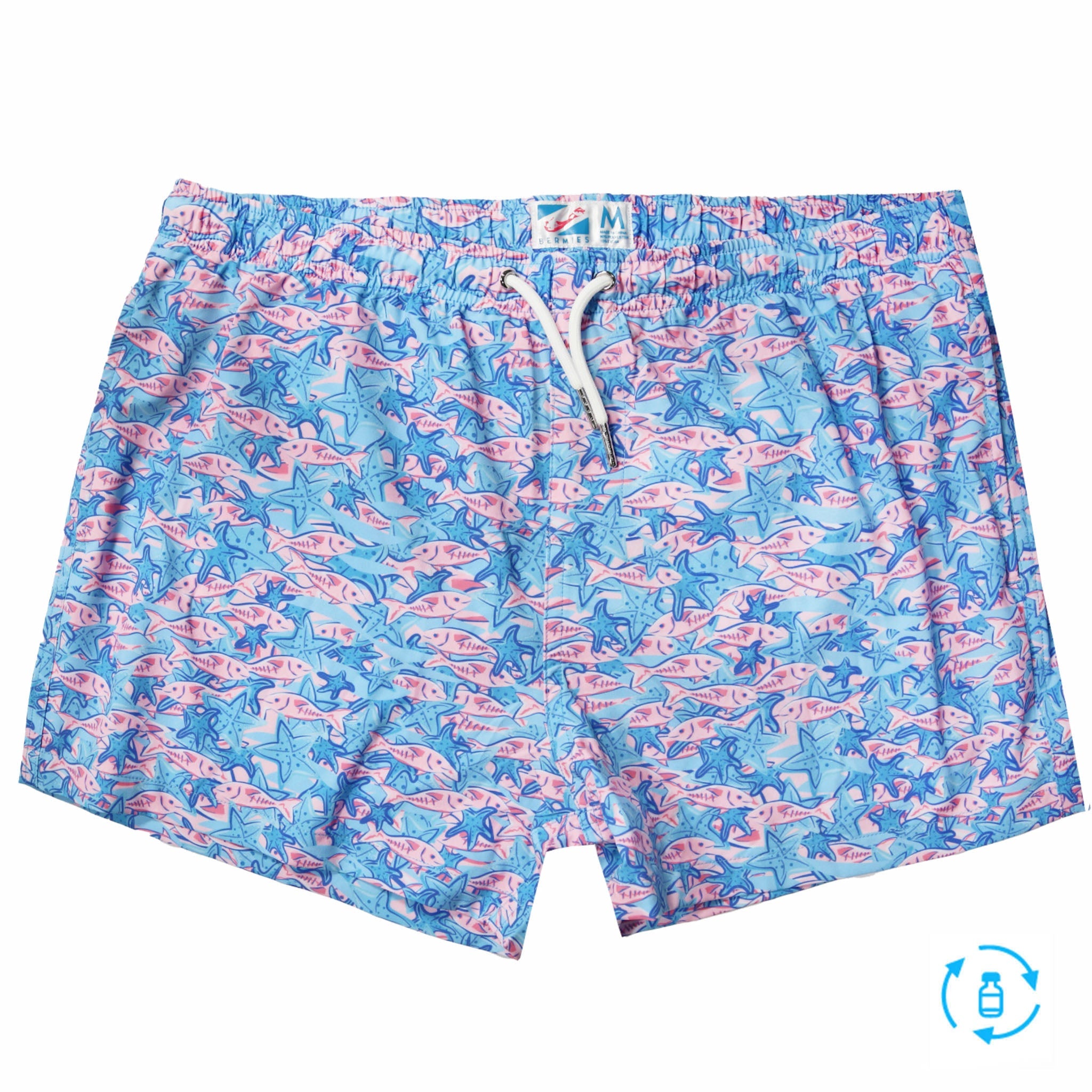 Starfish 3.5" Swim Trunks featuring a stylish design, eco-friendly materials, and a comfortable mesh liner.