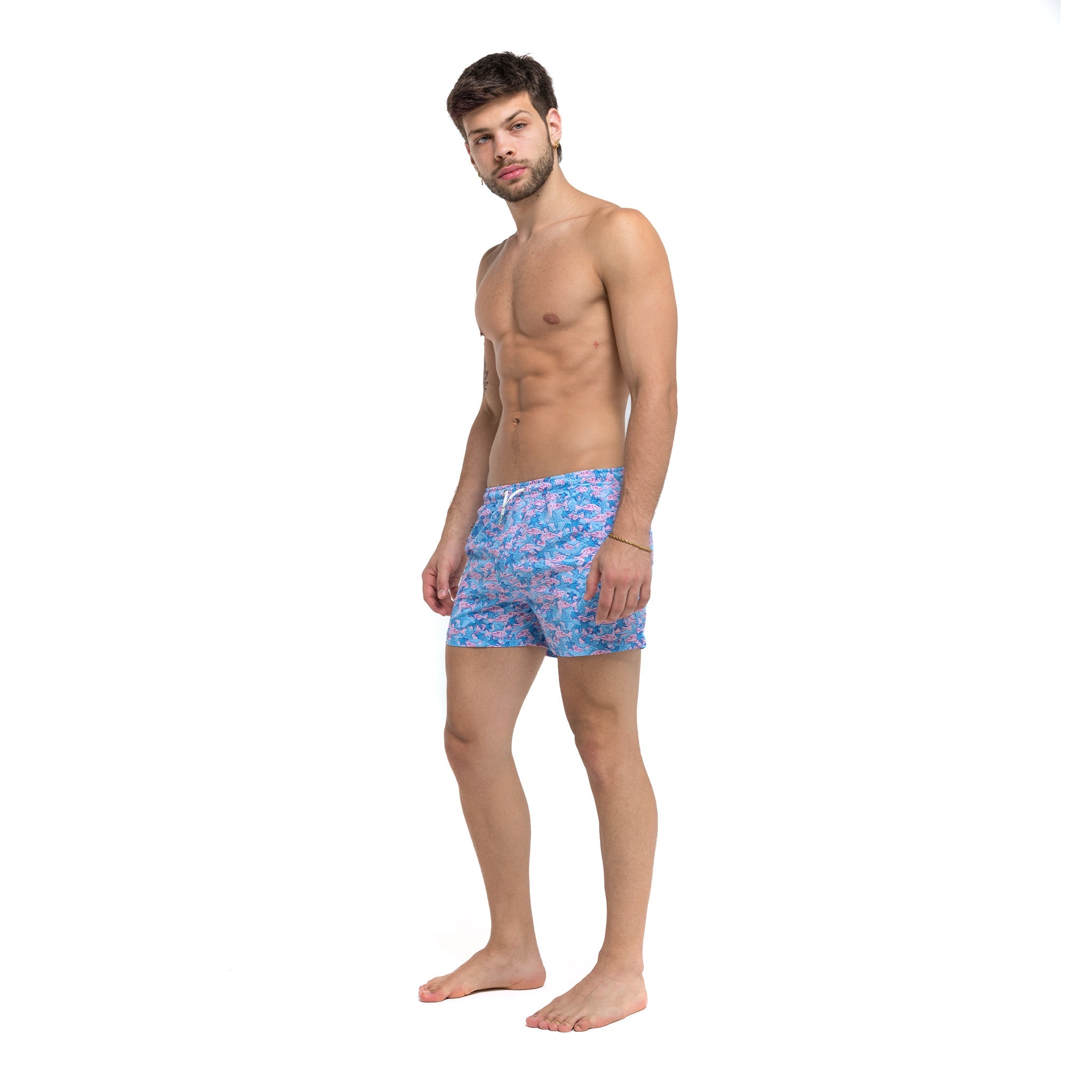 Starfish 3.5" Swim Trunks featuring a stylish design, eco-friendly materials, and a comfortable mesh liner.