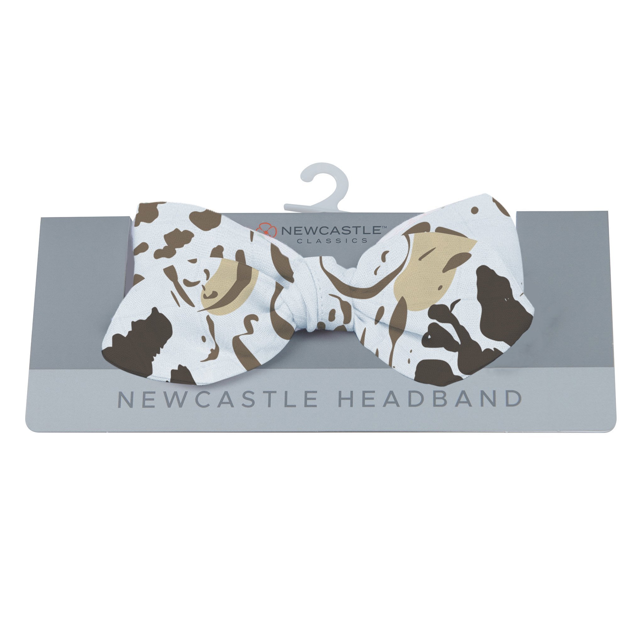 Animal Print Bamboo Baby Headband featuring a stylish design made from soft, breathable bamboo fabric, perfect for infants.