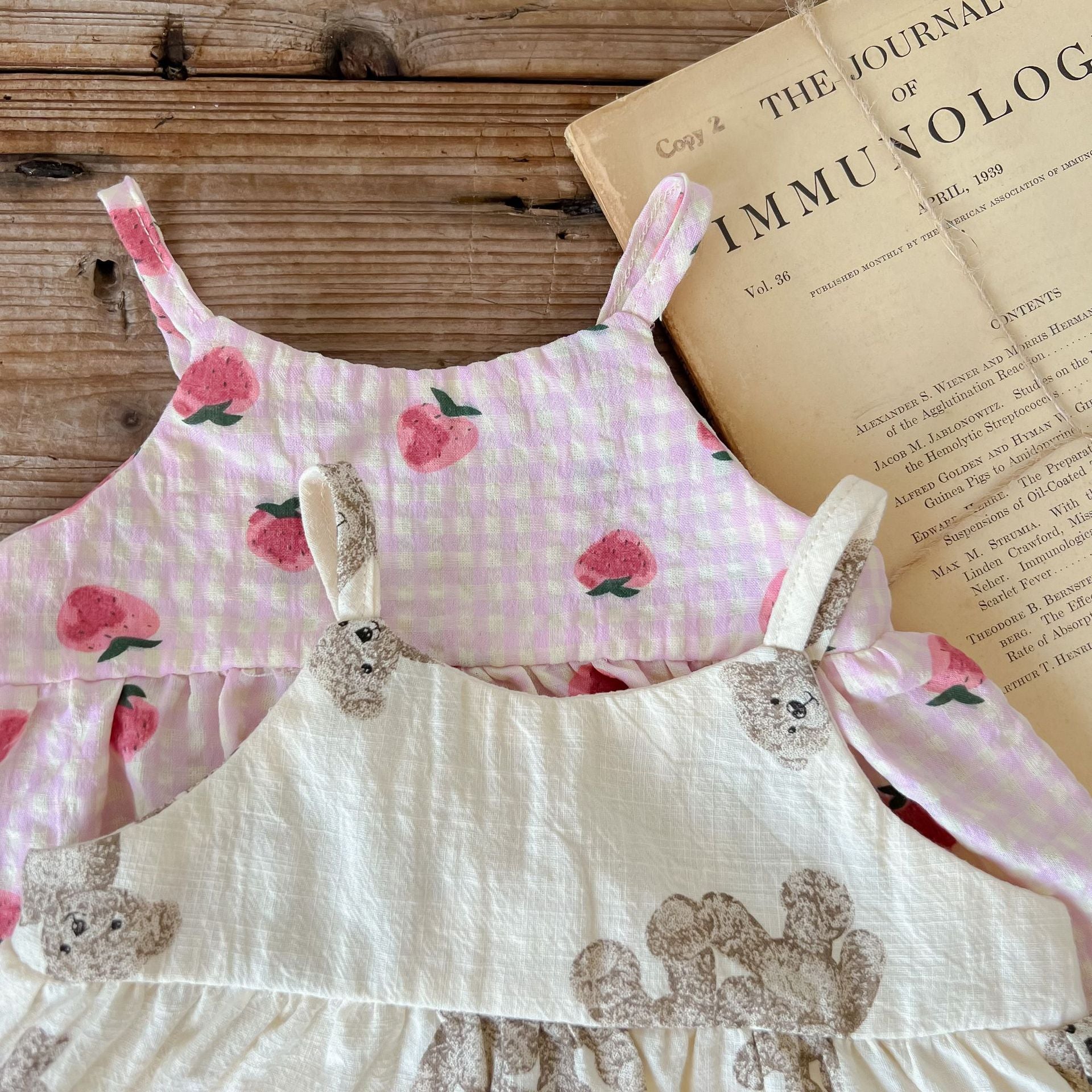 Baby animal print sling top and shorts set in pink and beige, featuring a stylish design for summer wear.