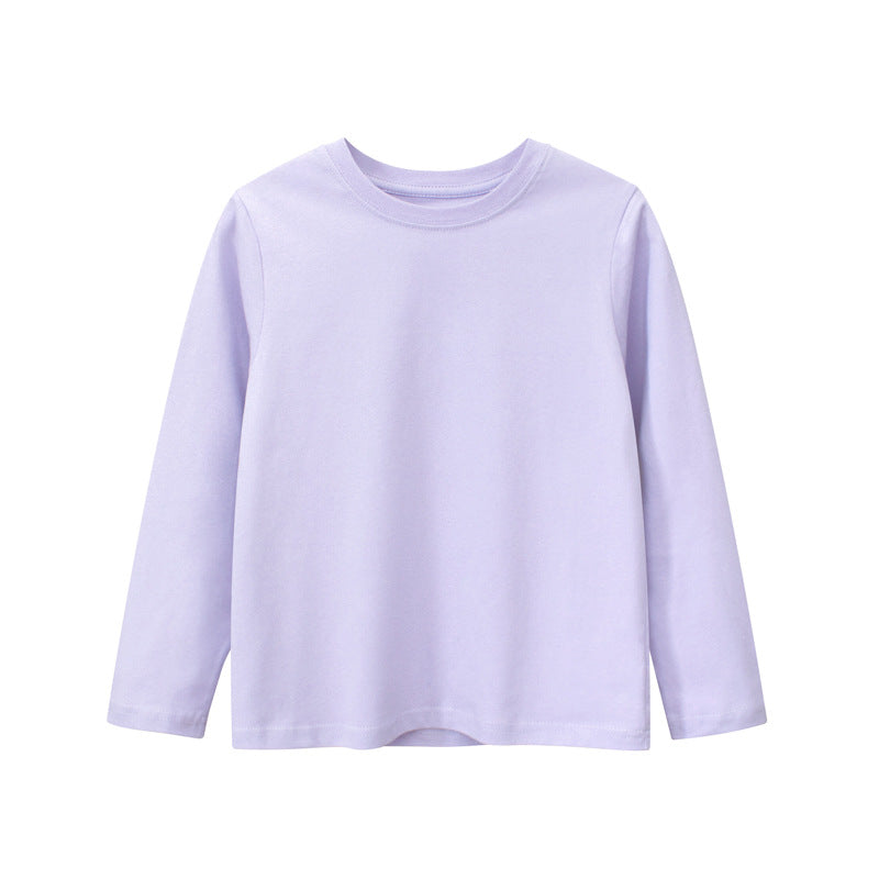 Baby boy and girl solid color quality basic shirt tops in various colors, showcasing soft cotton material and versatile design.