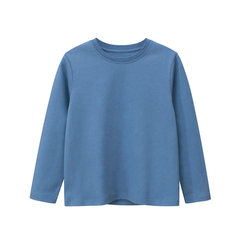 Baby boy and girl solid color quality basic shirt tops in various colors, showcasing soft cotton material and versatile design.