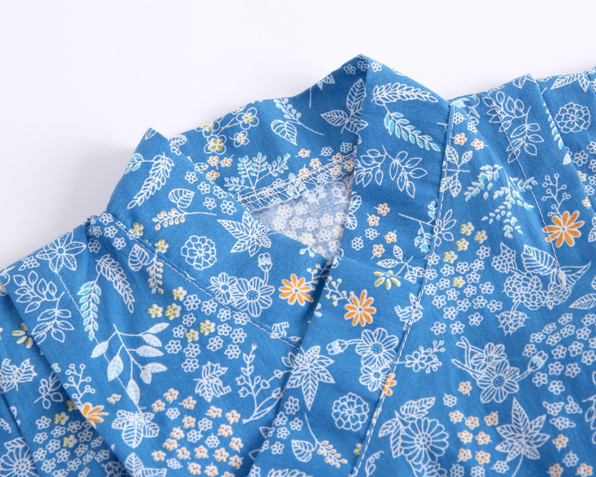 Baby Printed Pattern Belt Design T-Shirt Combo Shorts in blue with floral design, perfect for summer nightwear.