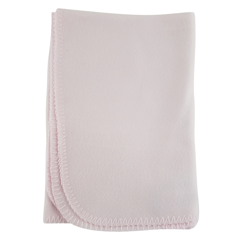 Bambini Pink Polarfleece Blanket, soft cotton flannel, perfect for keeping babies warm and cozy.