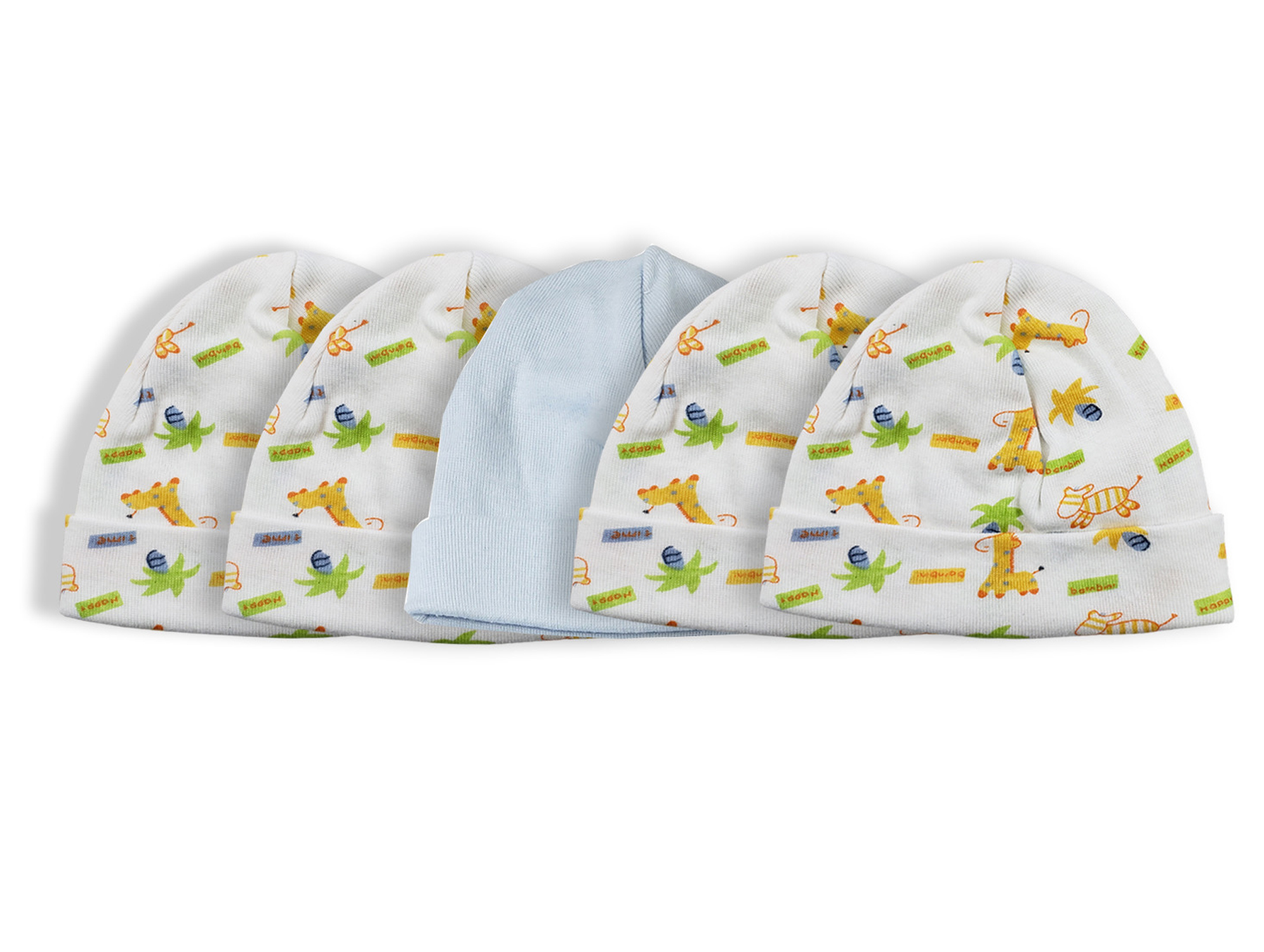 Bambini Boys Baby Caps in assorted colors, soft cotton material, perfect for infants.