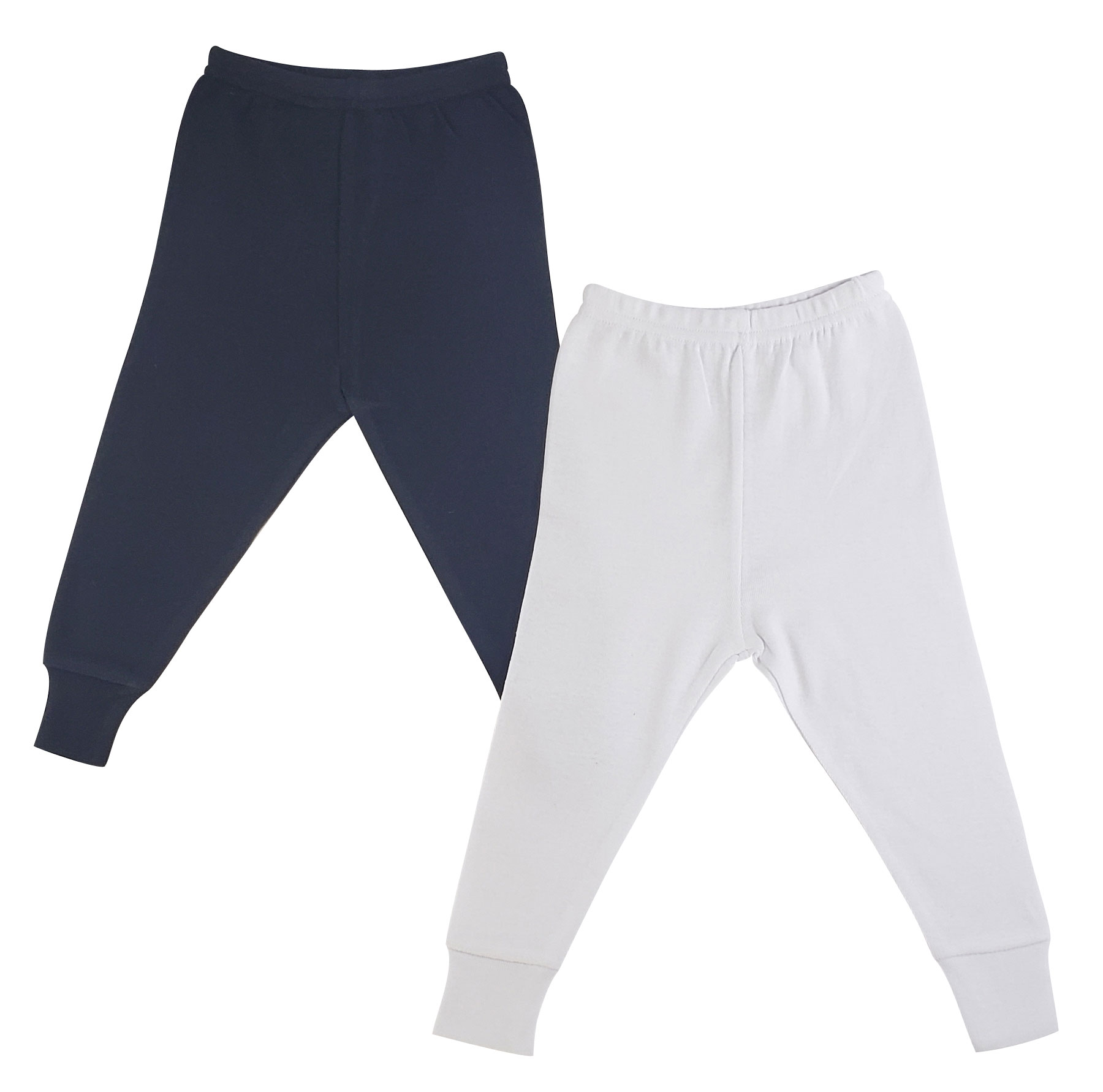 Bambini Long Pants set featuring black and white cotton pants for newborns, showcasing soft fabric and practical design.