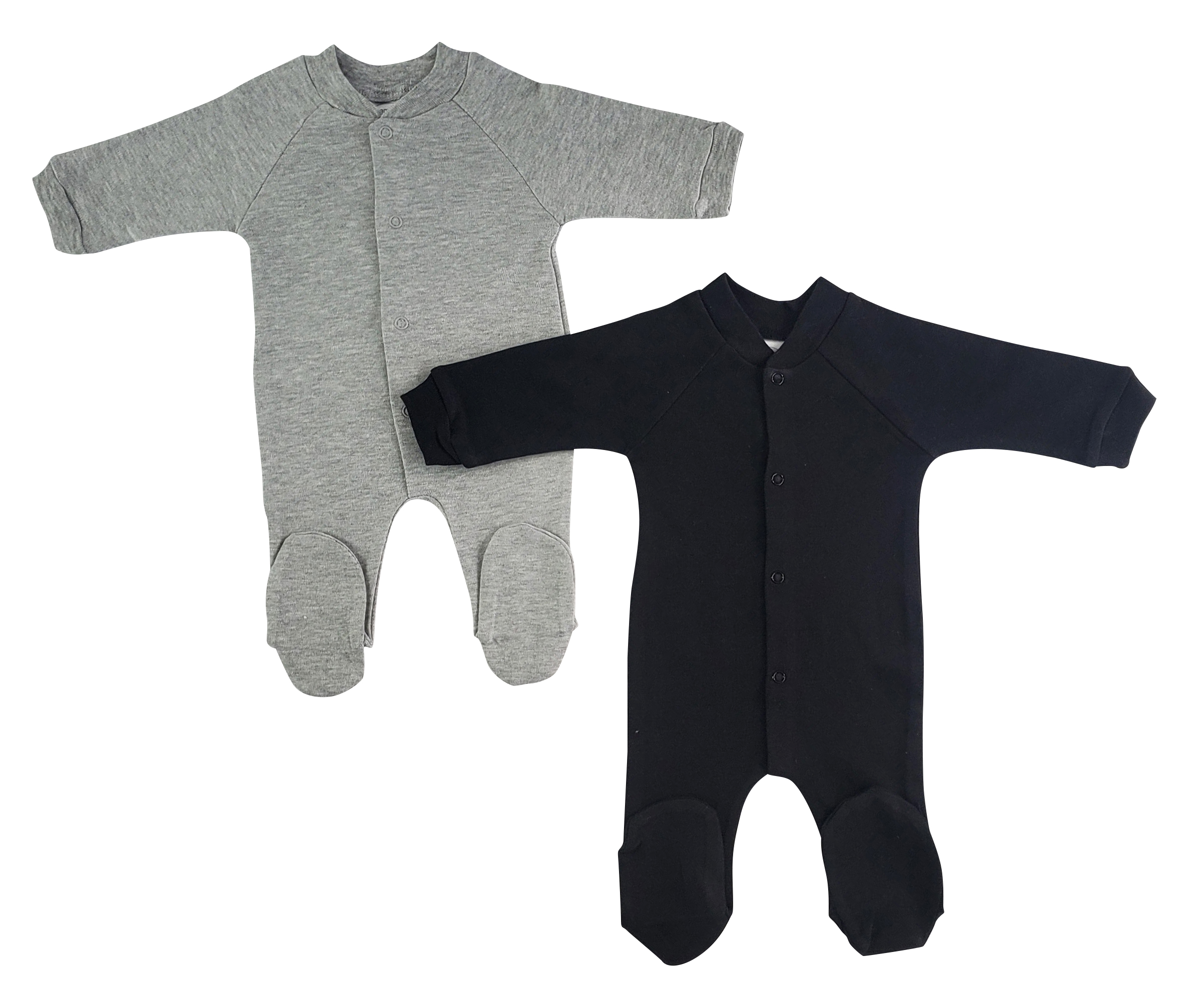 Bambini Sleep & Play pack of 2 long johns in assorted prints for babies, featuring a cozy closed-toe design.