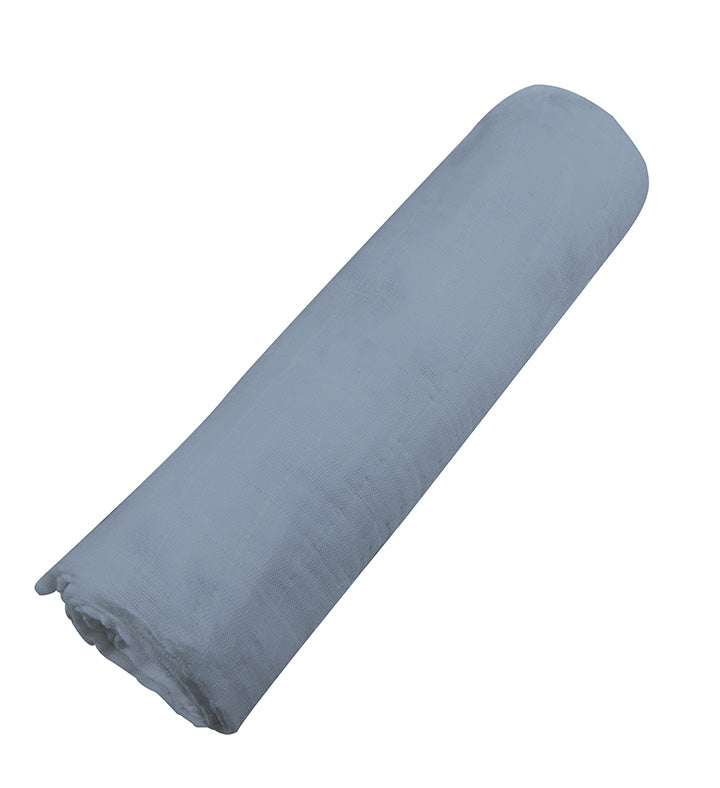 Blue Fog Cotton Swaddle made from 100% natural cotton muslin, featuring a soft and breathable design, perfect for swaddling and multi-use.