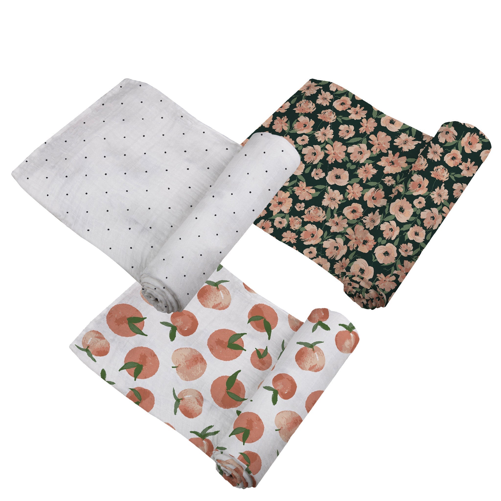 Canyon Sunset Bamboo Swaddle 3 Pack featuring soft, breathable muslin fabric in beautiful sunset colors, perfect for versatile baby care.