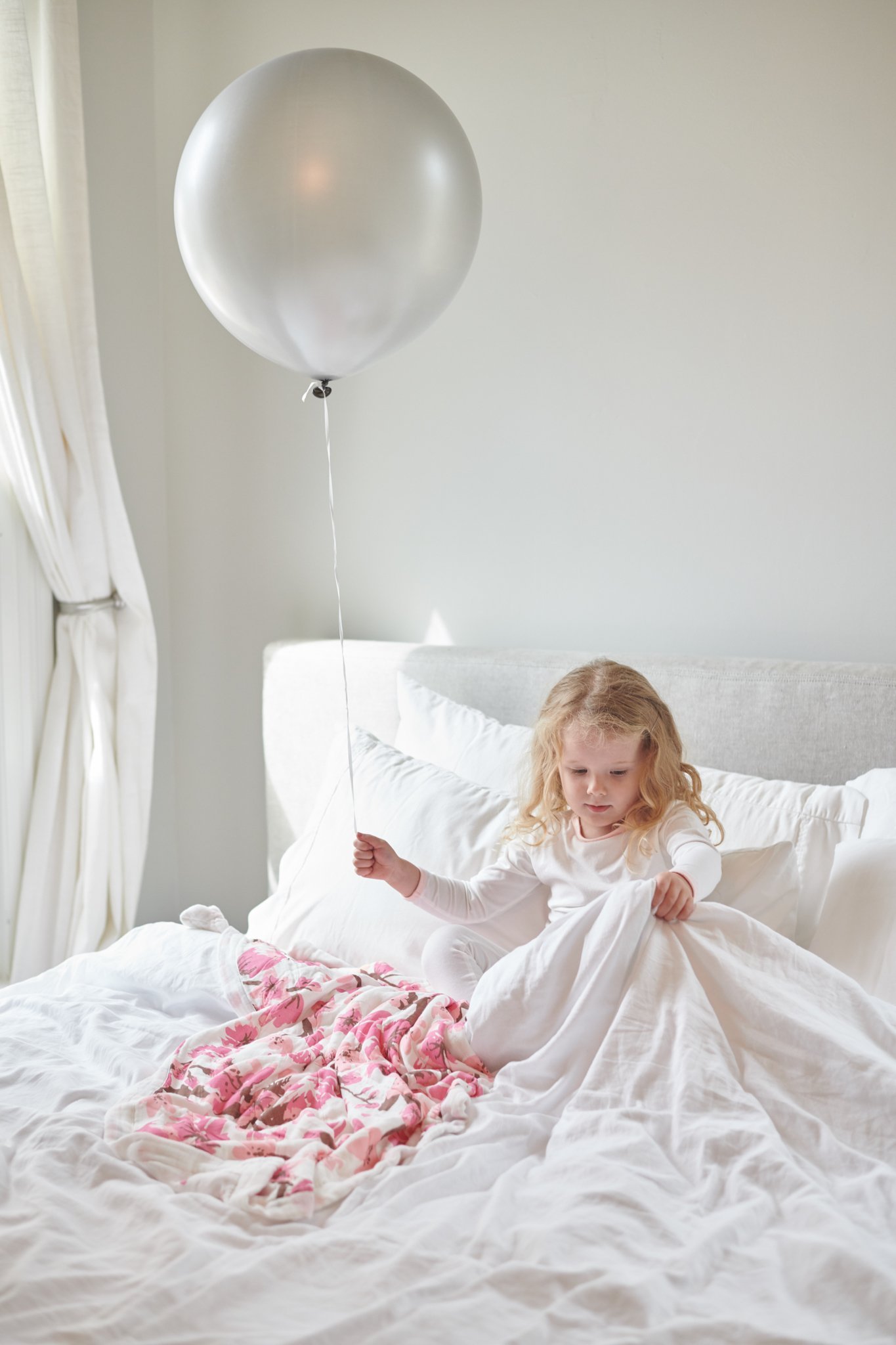 Cherry Blossom Bamboo Muslin Newcastle Blanket featuring a soft, breathable design with a beautiful cherry blossom pattern, perfect for kids.