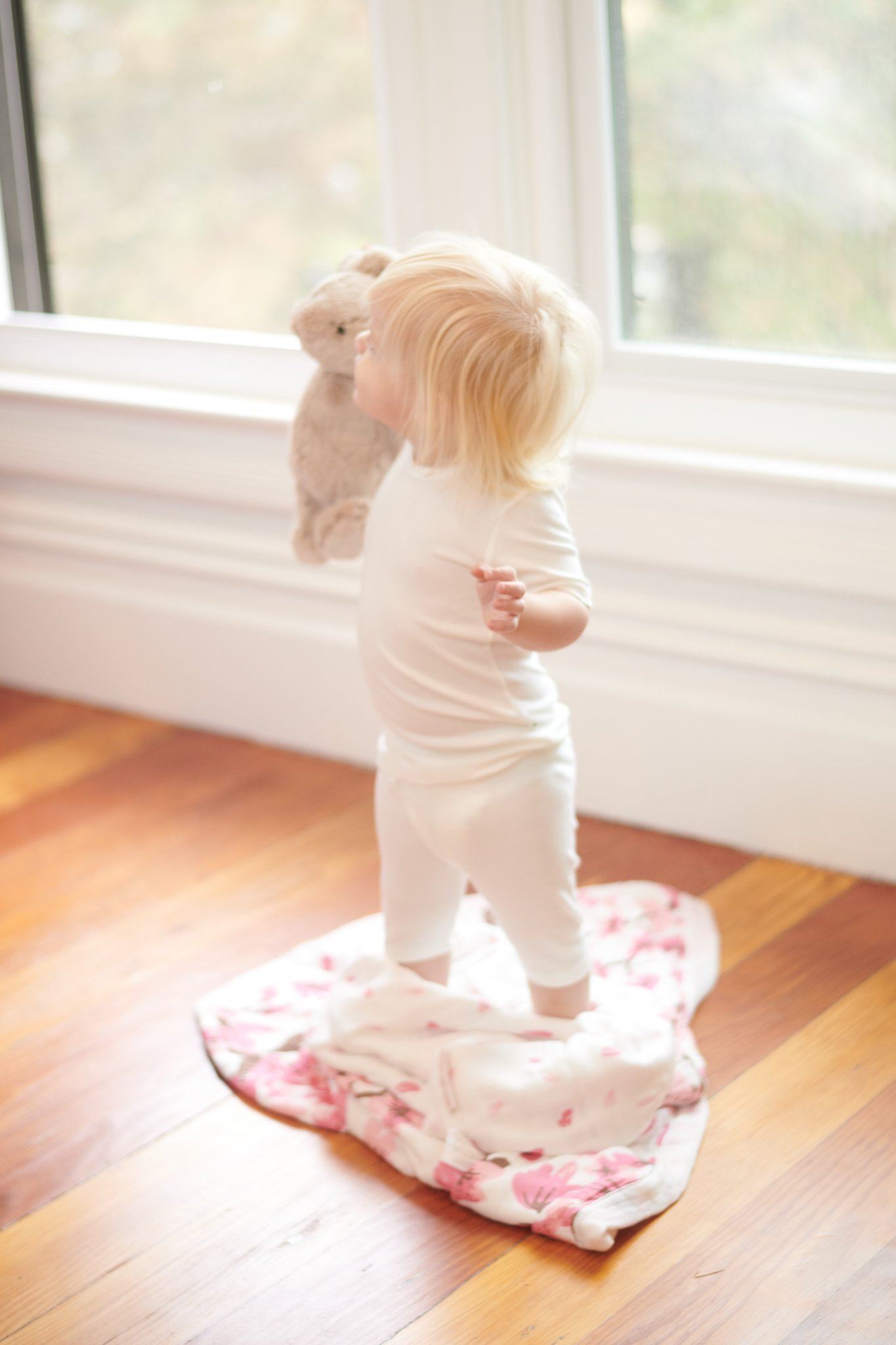 Cherry Blossom Bamboo Muslin Newcastle Blanket featuring a soft, breathable design with a beautiful cherry blossom pattern, perfect for kids.