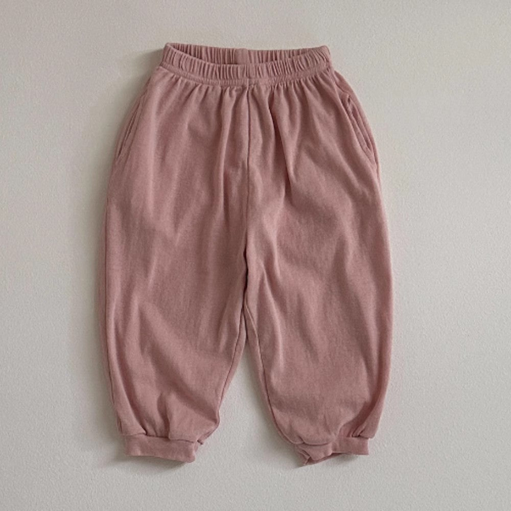 Children's summer unisex solid color breathable pants in various colors, perfect for casual wear.