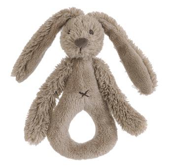 Clay Rabbit Richie Rattle by Happy Horse, soft and cuddly with a gentle rattling sound, perfect for infants.