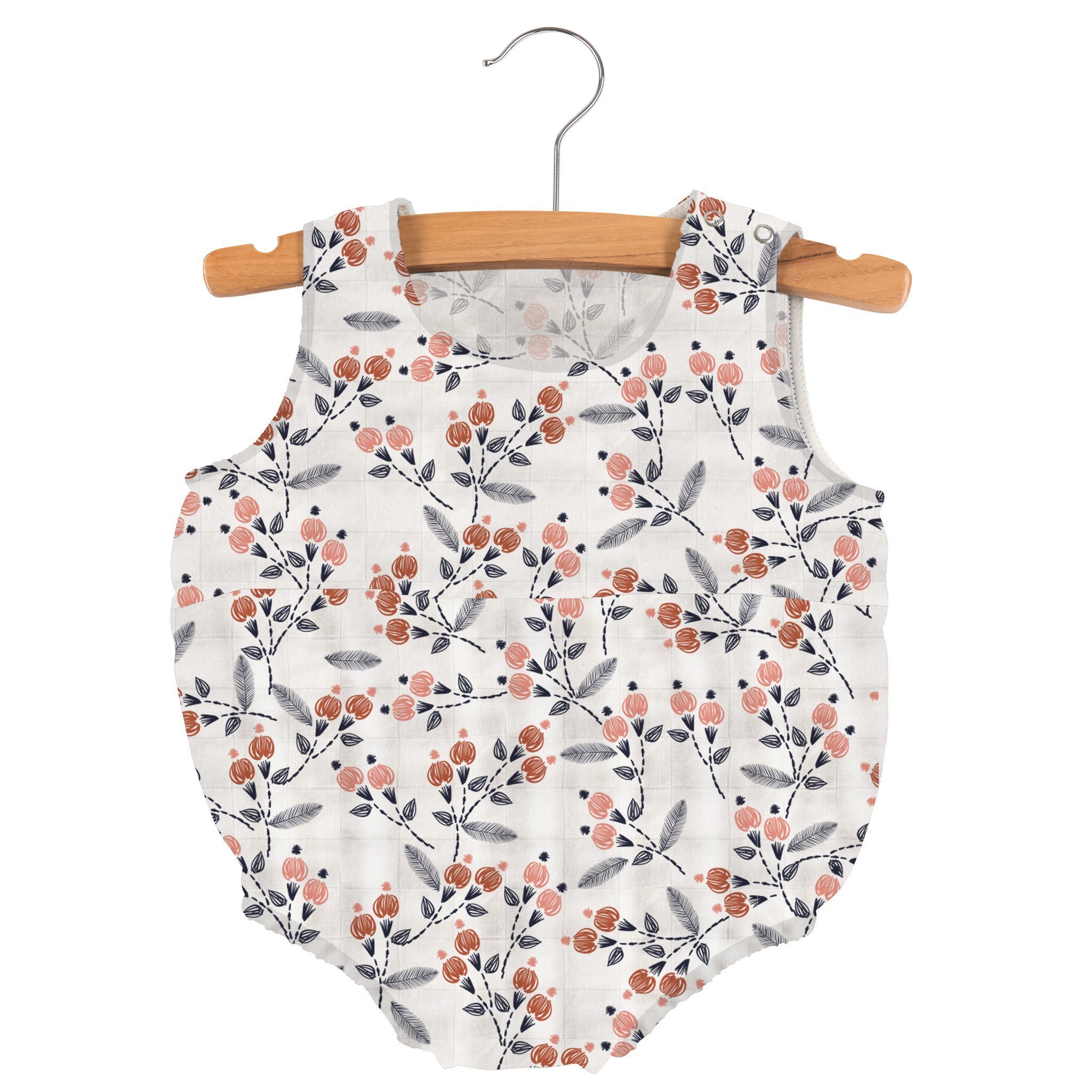 Dahlia Floral Bamboo Newcastle Mini Bubble showcasing soft bamboo muslin fabric with floral design, perfect for toddlers.