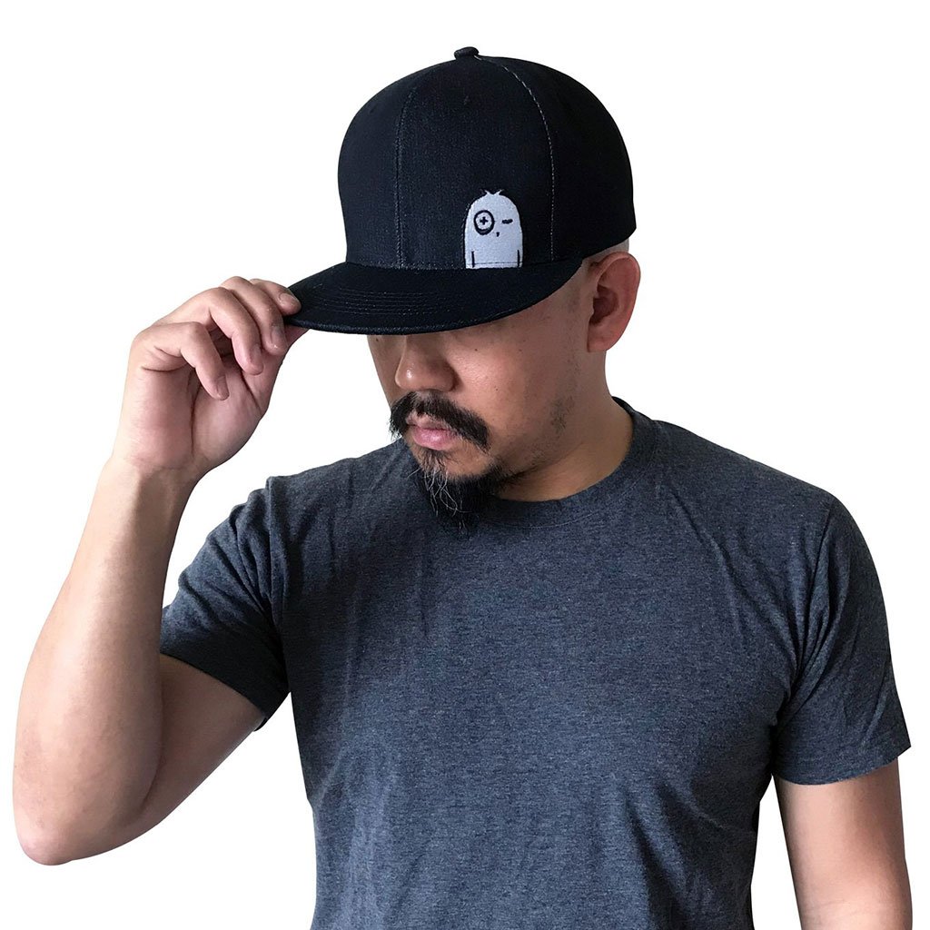 Adult denim snapback hat with adjustable snapback fastening, made from soft cotton, perfect for casual wear.