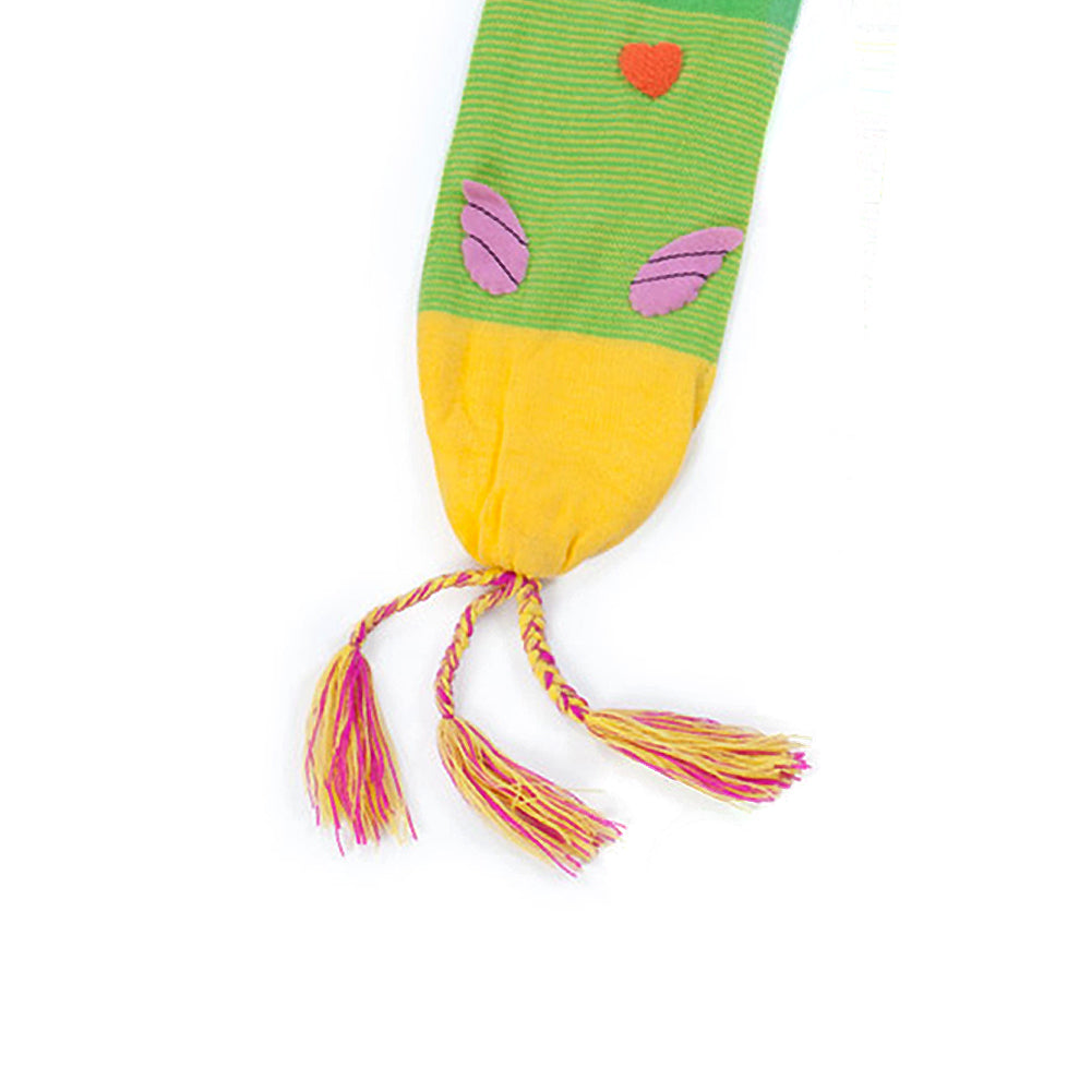 Kidorable Fairy Scarf in vibrant colors, showcasing its lightweight knit design and playful style.