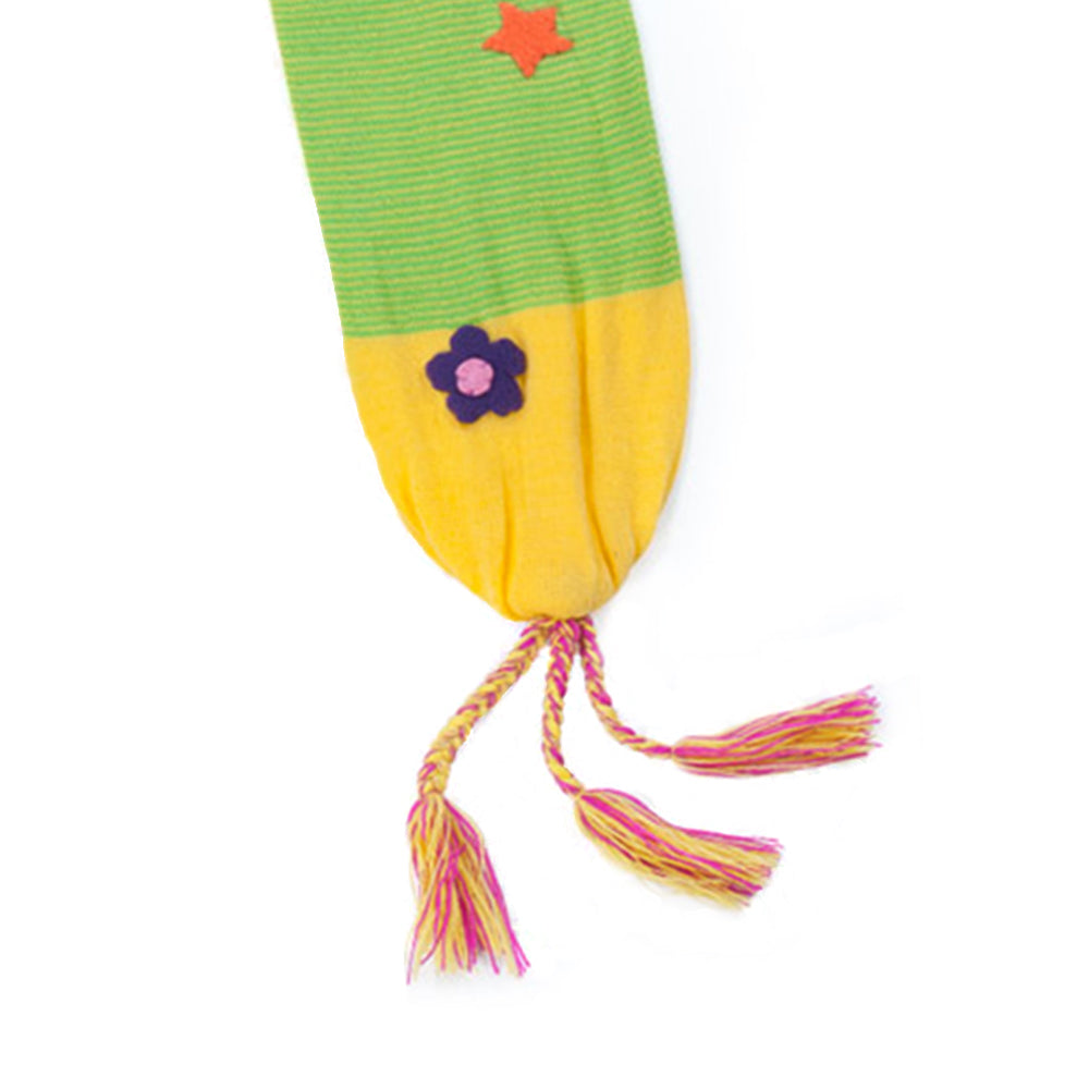 Kidorable Fairy Scarf in vibrant colors, showcasing its lightweight knit design and playful style.