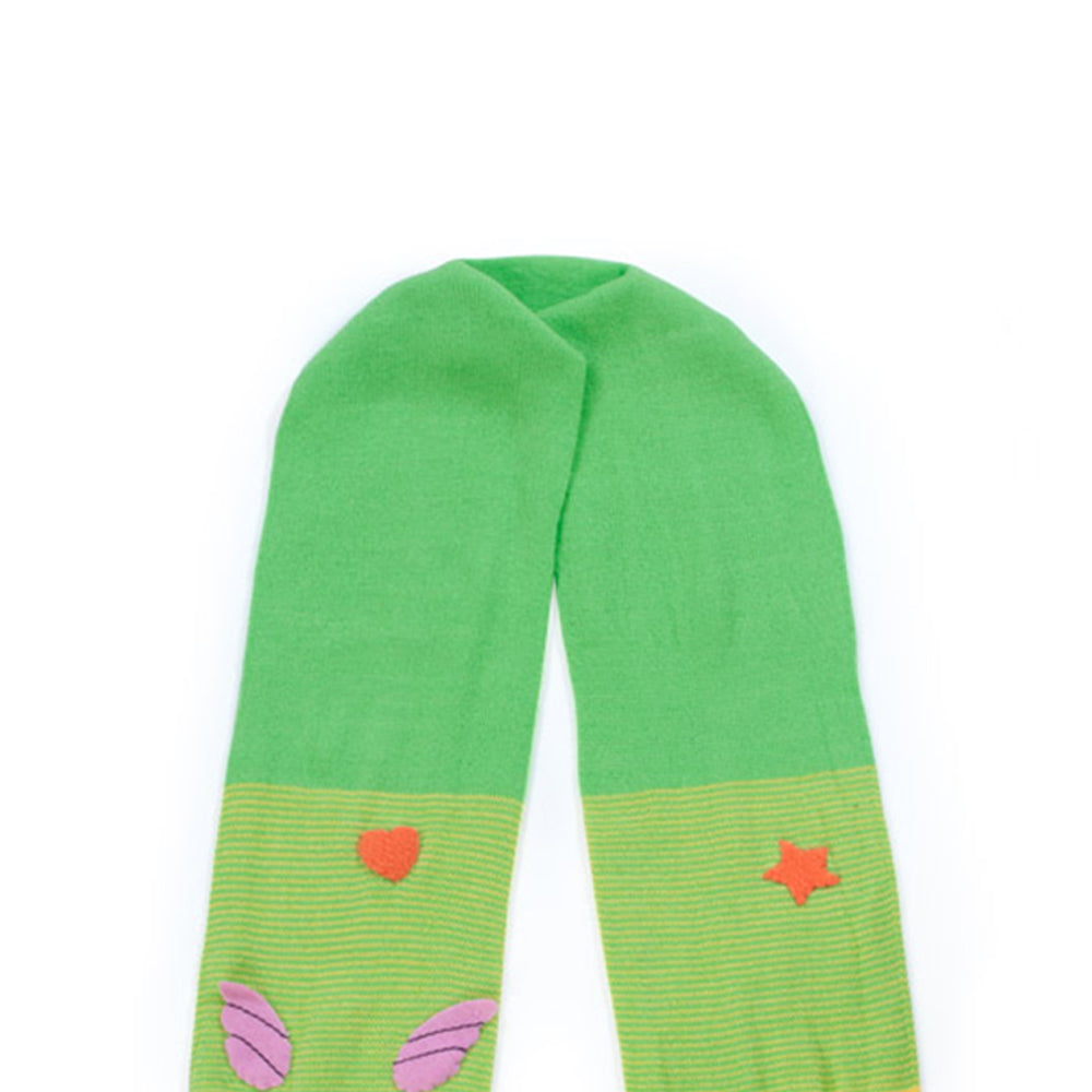 Kidorable Fairy Scarf in vibrant colors, showcasing its lightweight knit design and playful style.